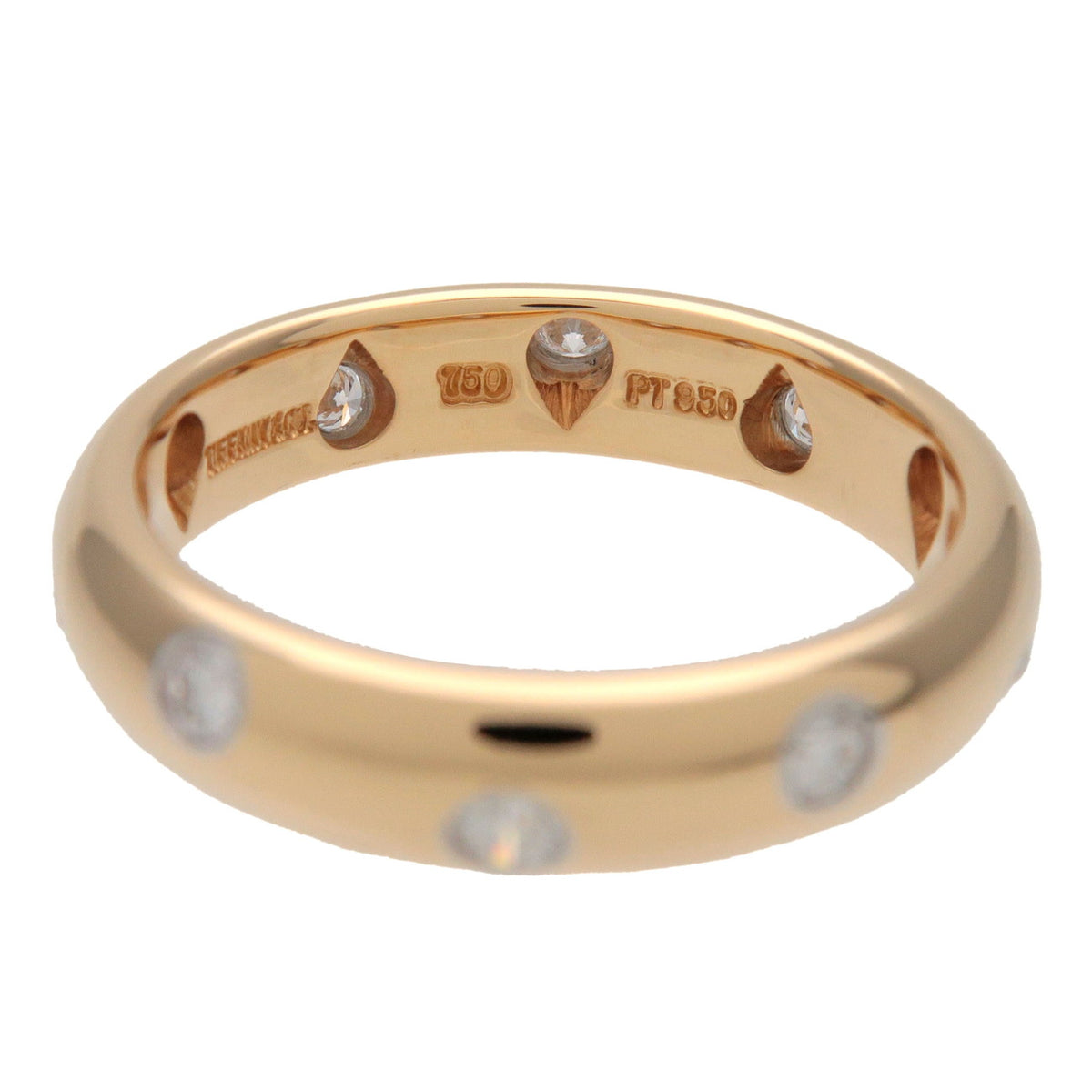 Tiffany&Co Dots 10P Diamond Ring K18 750YG US5 EU49 HK10