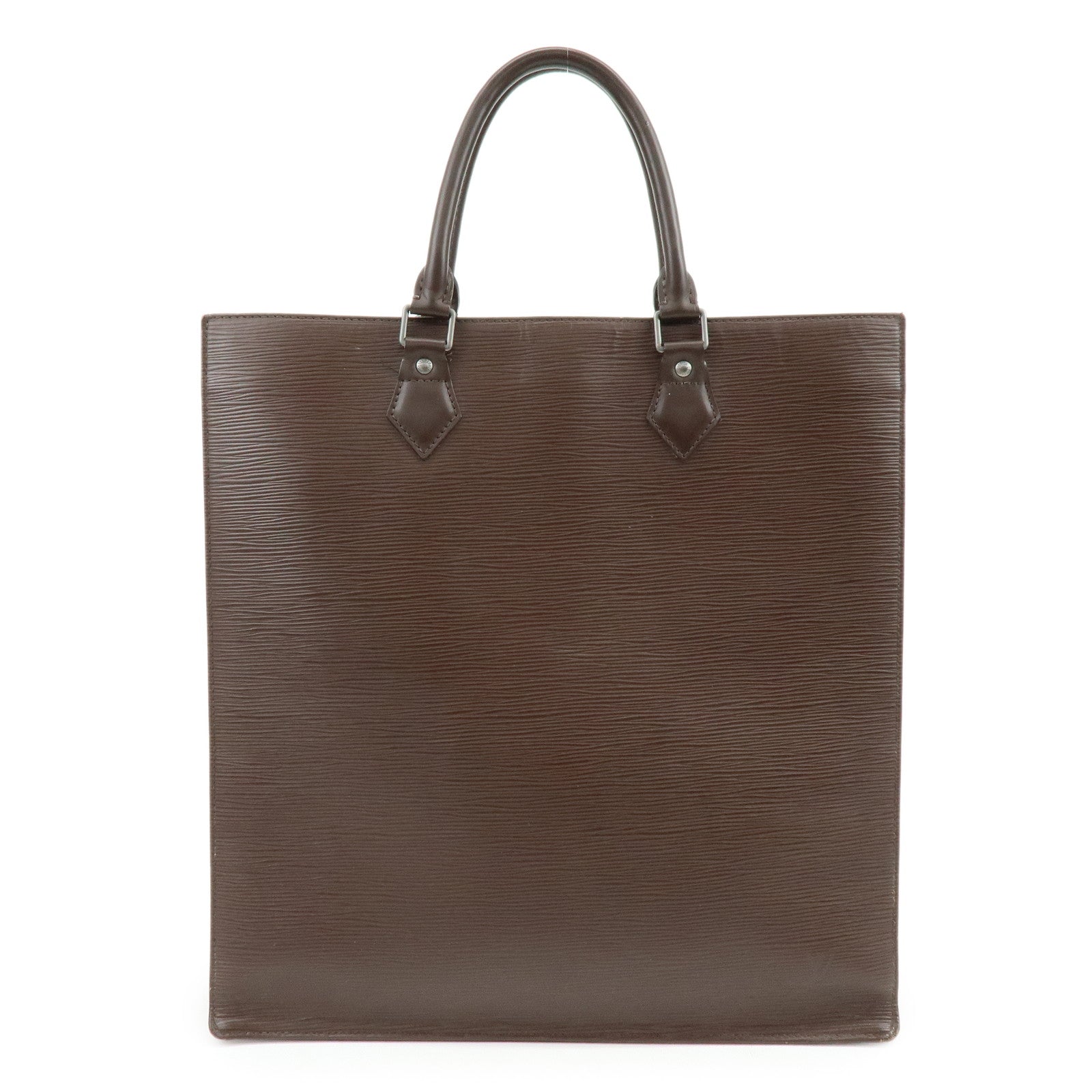 Louis Vuitton Epi Sac Plat Leather Hand Bag Tote Bag Mocha M59082