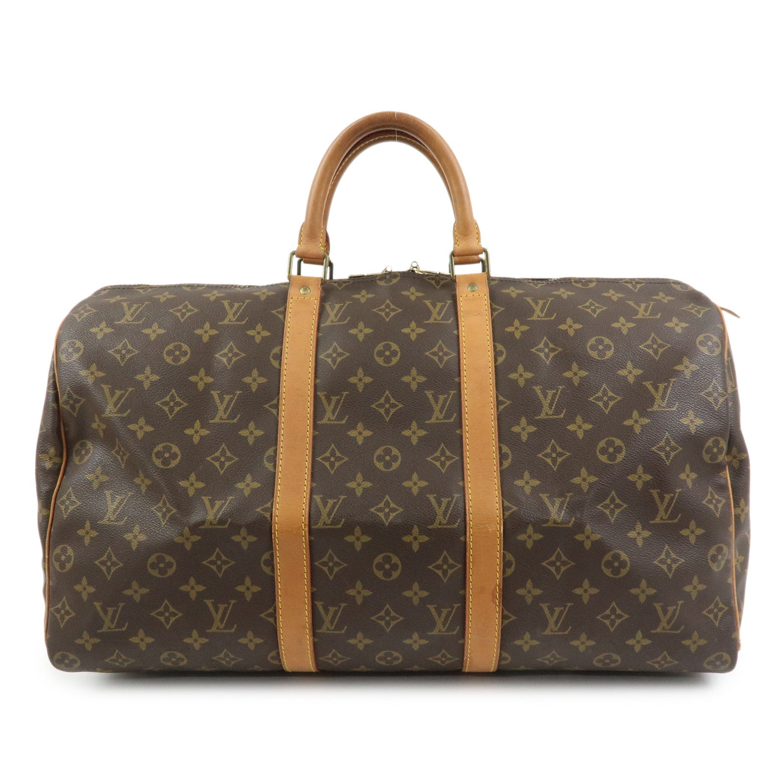 Louis Vuitton Monogram Keep All 50 Boston Bag Brown M41426