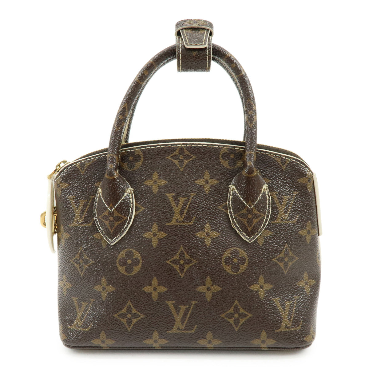 Louis Vuitton Monogram Shiny Lockit BB Mini Hand Bag Brown M40599