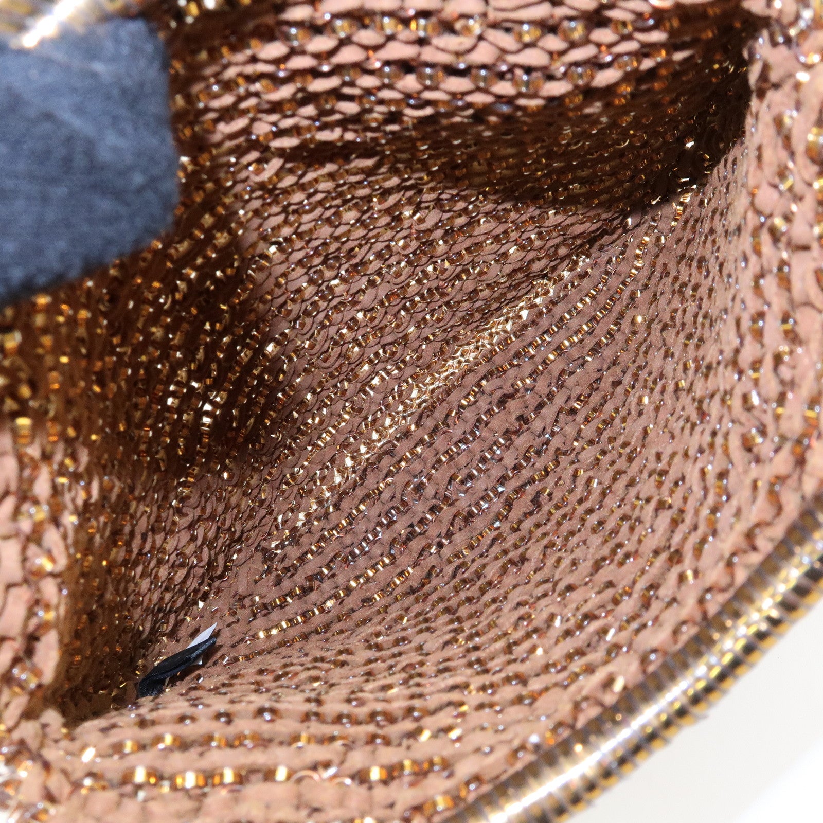 ANTEPRIMA Set of 2 PVC Wire Bag Hand Bag Tote Bag Brown Gold