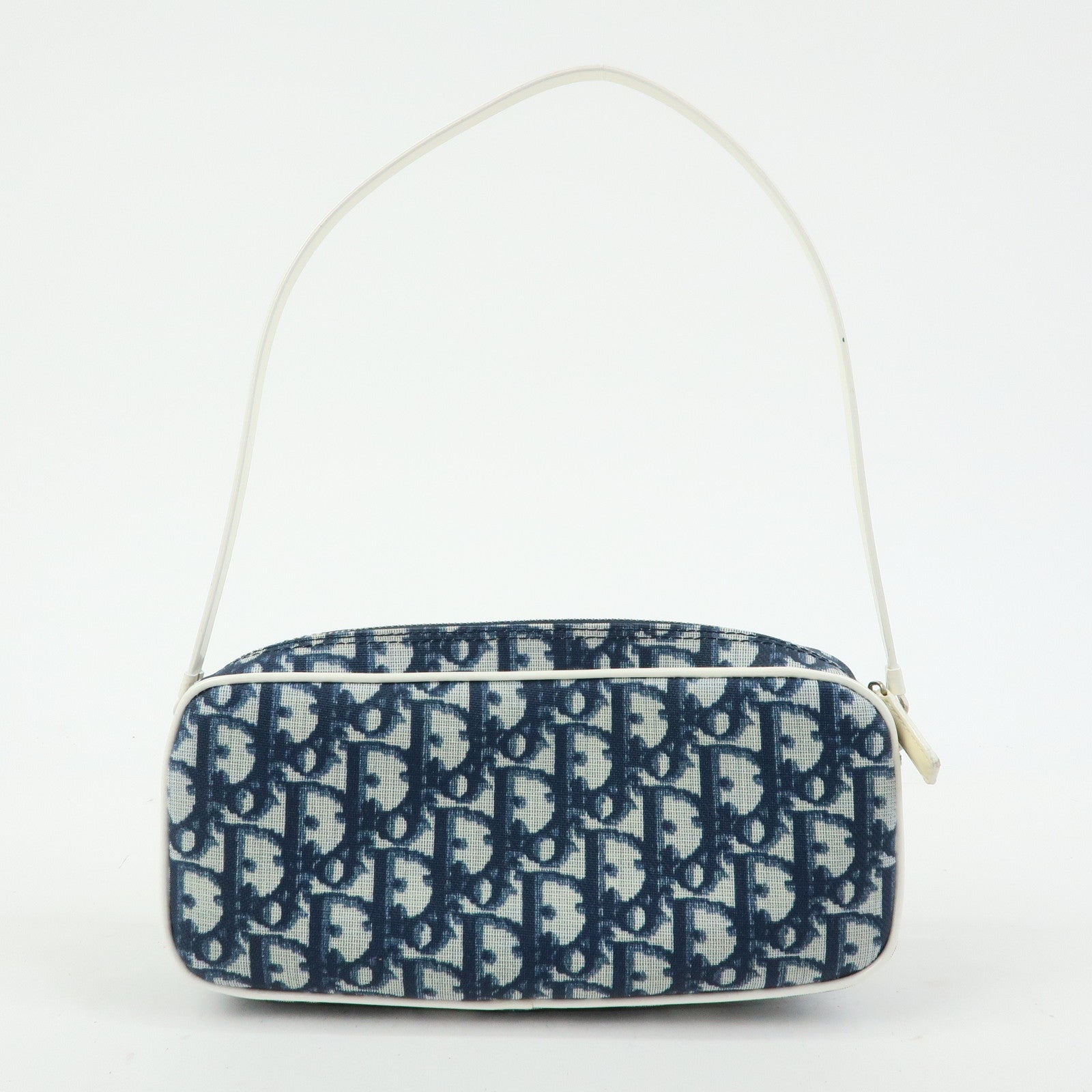 Christian Dior Trotter No.1 PVC Patent Leather Shoulder Bag Navy