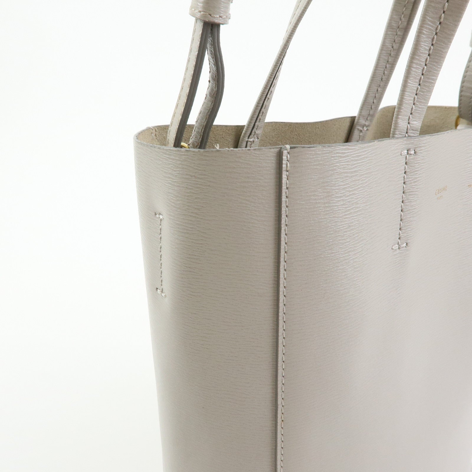Celine Small Vertical Cabas Small Leather 2Way Hand Bag Shoulder Bag