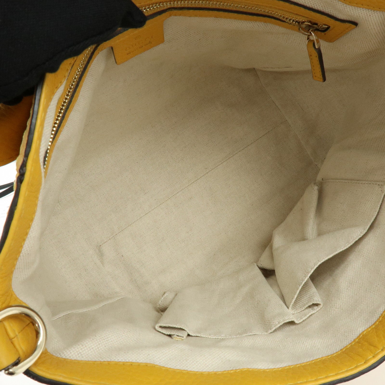GUCCI Bamboo Bella Leather 2Way Shoulder Bag Yellow 282301