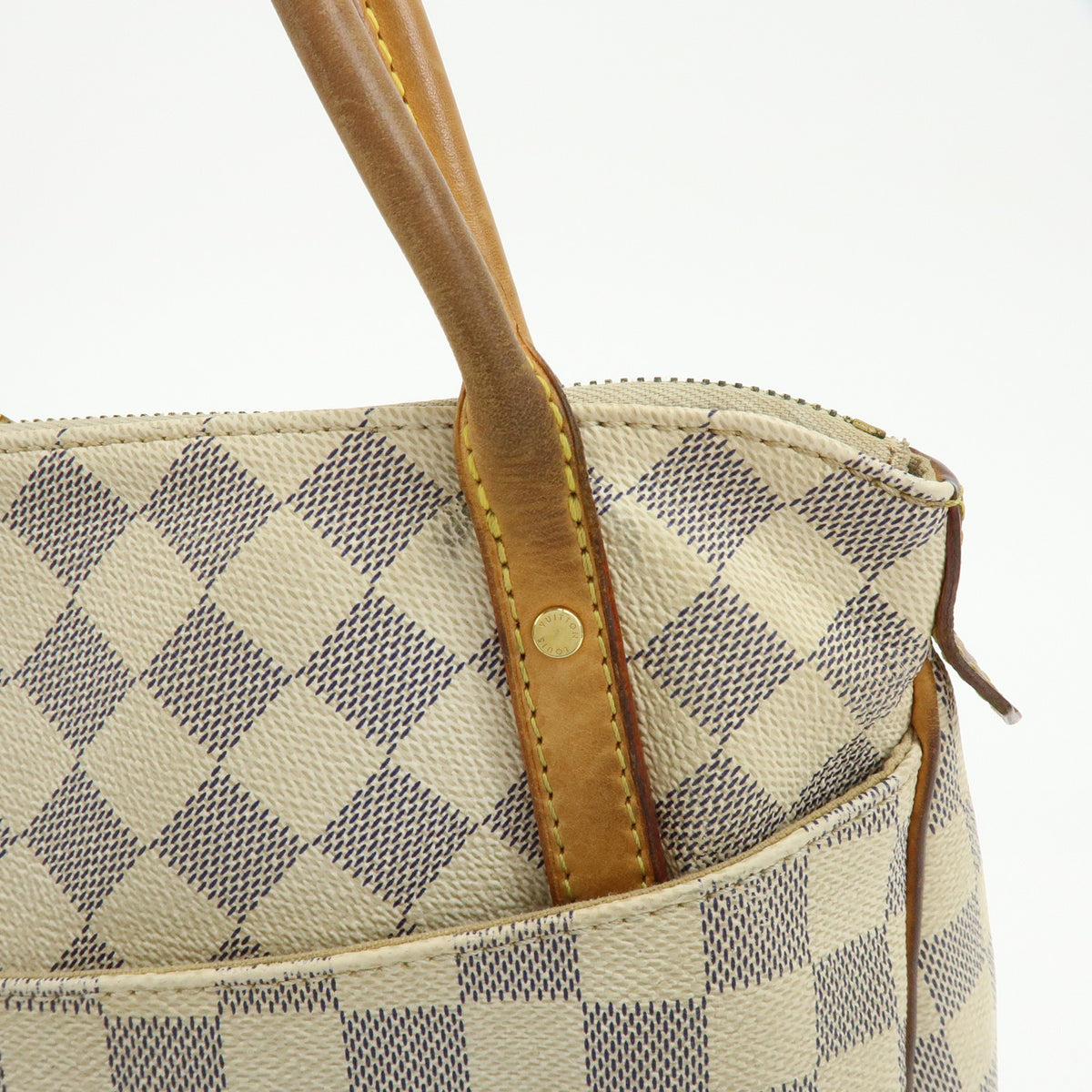 Louis Vuitton Damier Azur Canvas Figheri PM Tote Shoulder Bag N41176