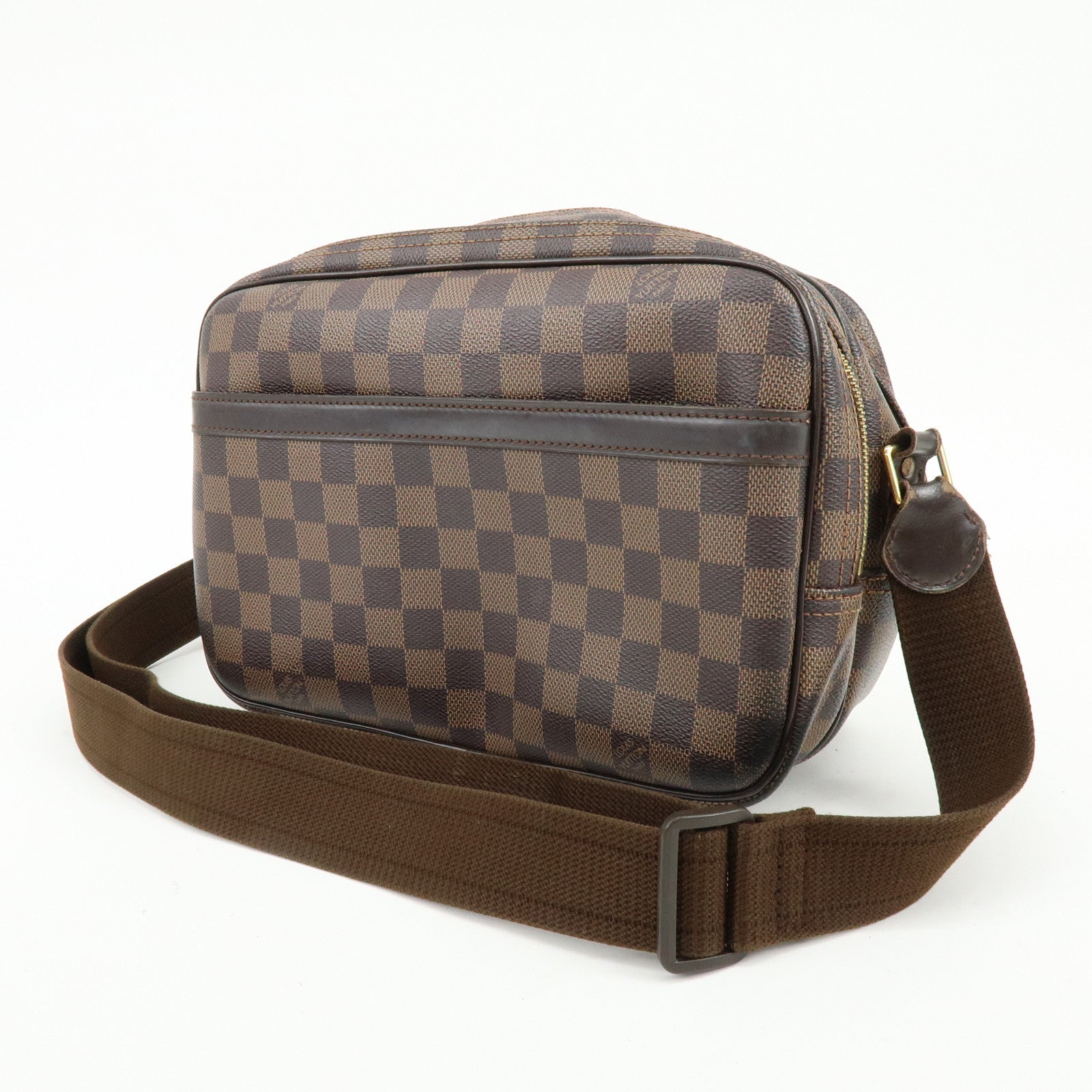 Louis Vuitton Damier Ebene Reporter PM SPO Shoulder Bag Brown M45253