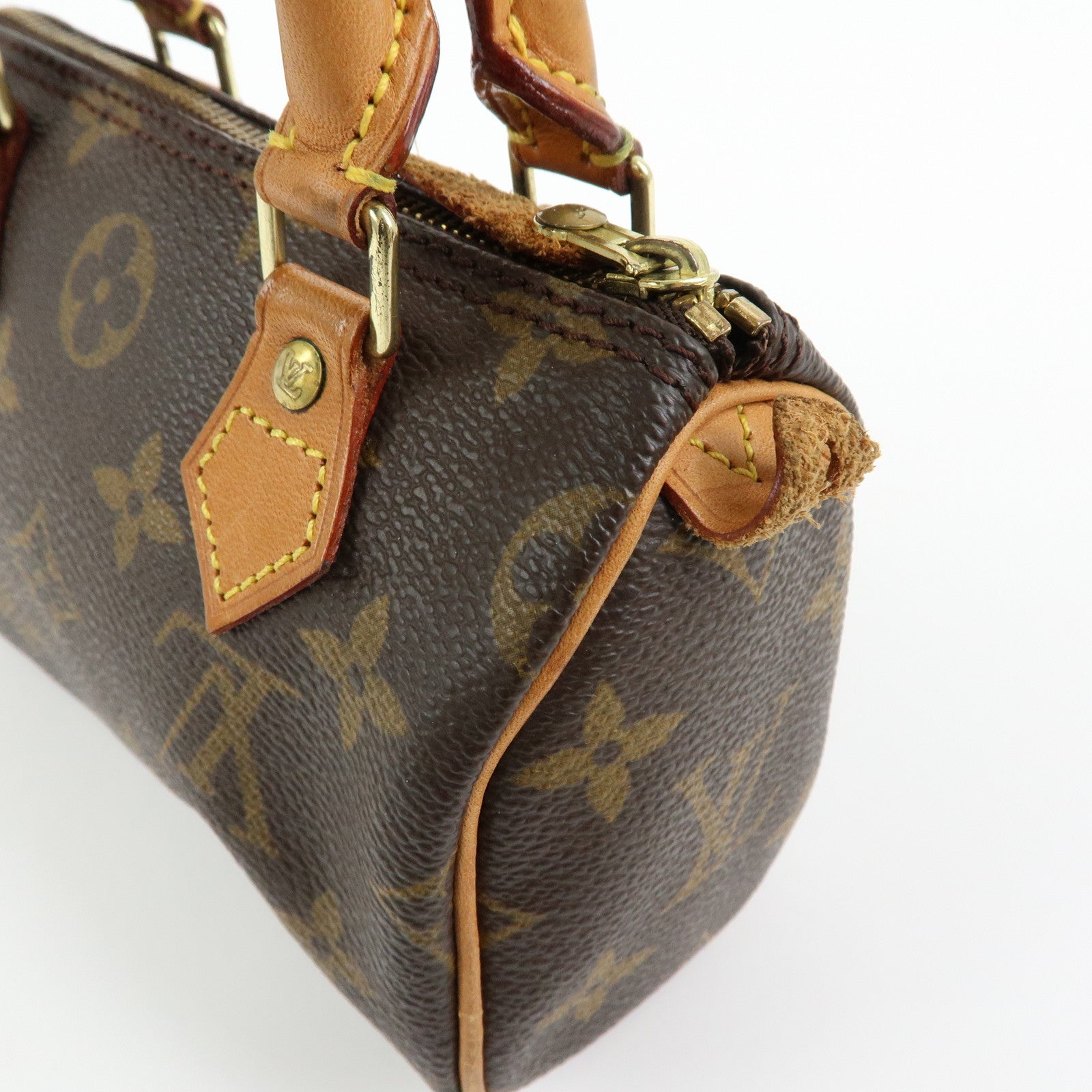 Louis Vuitton Monogram Mini Speedy Canvas Hand Bag & Strap M41534