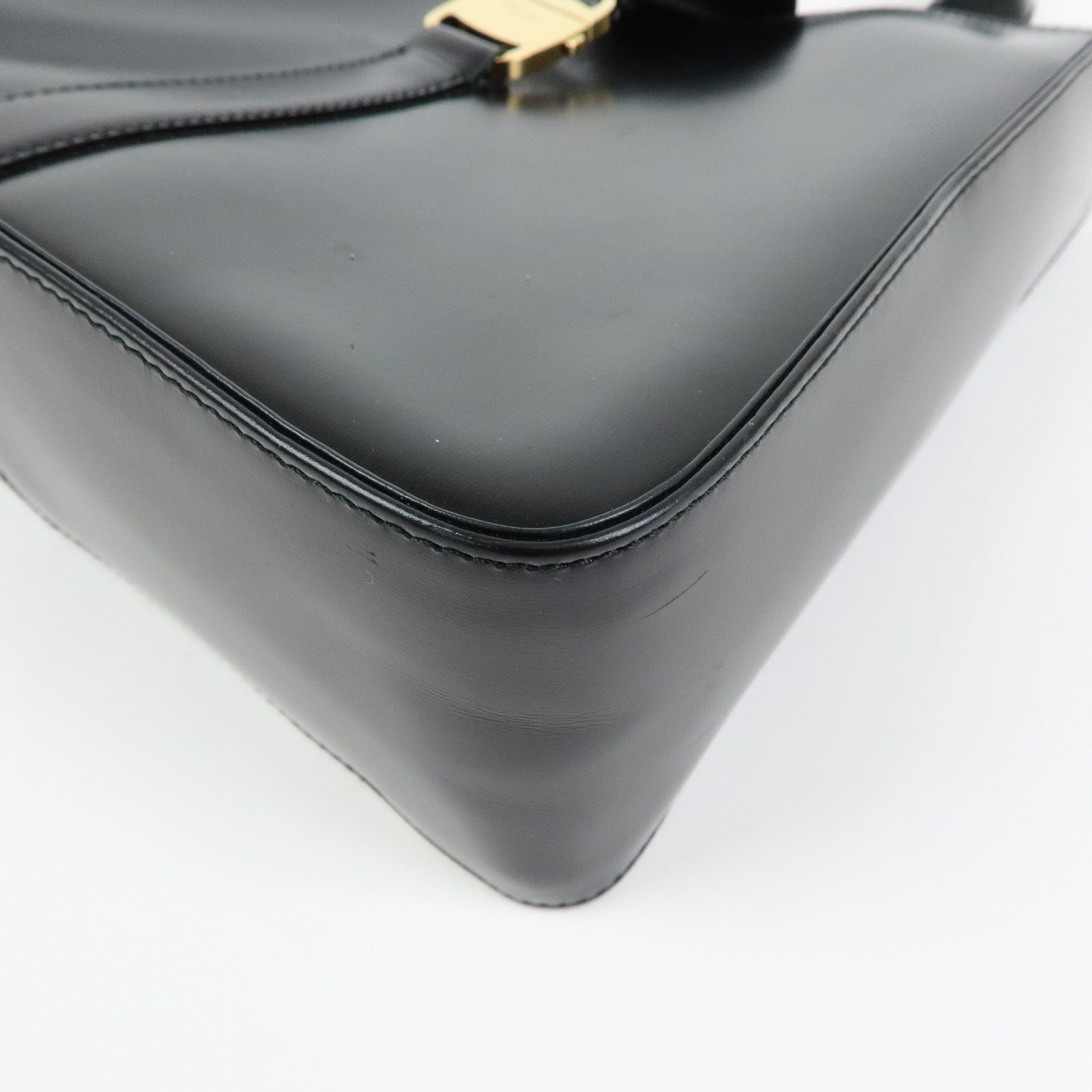 Ferragamo Vara Leather 2way Bag Hand Bag Black
