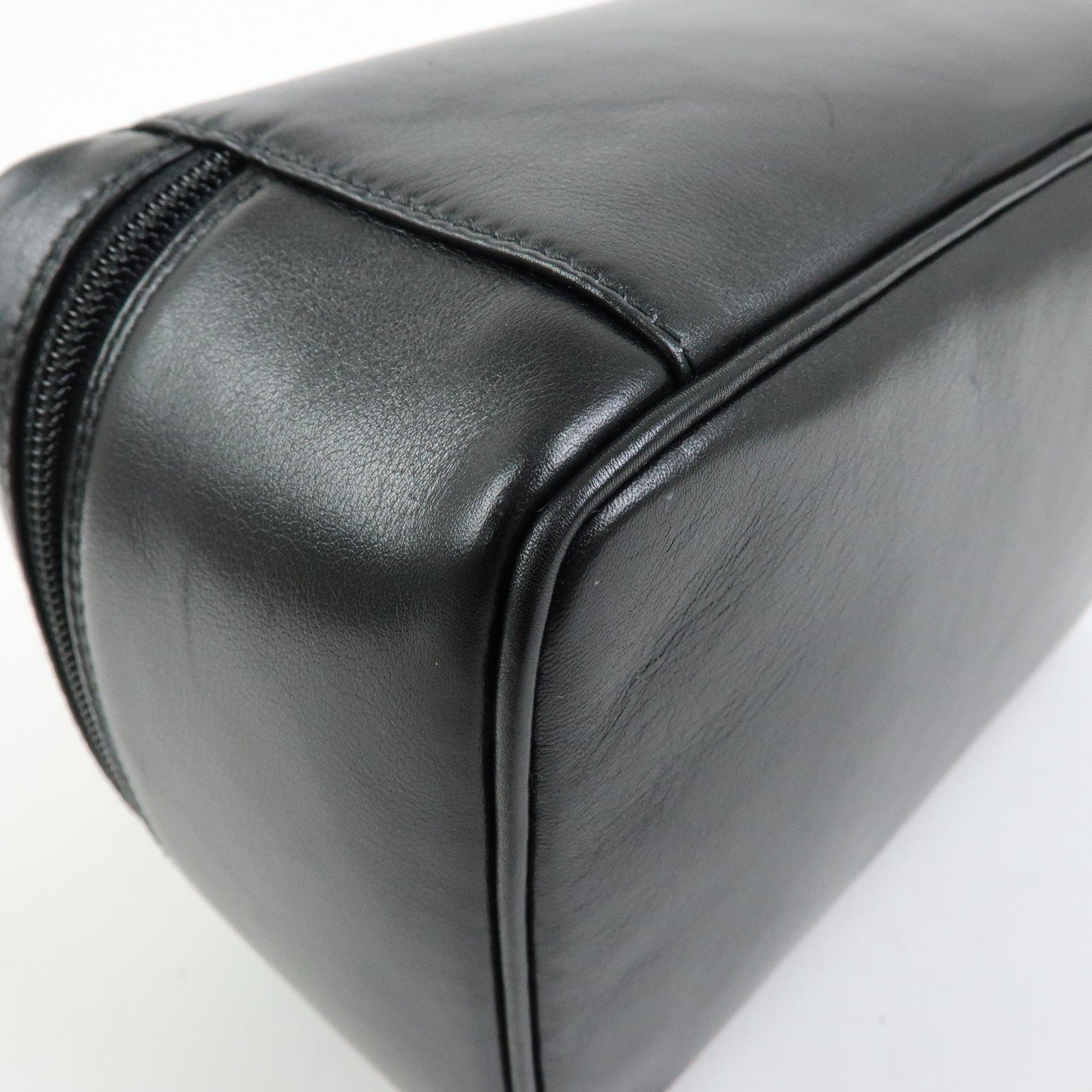 GUCCI Horsebit Leather Vanity Bag Cosmetic Bag Black 03217050140