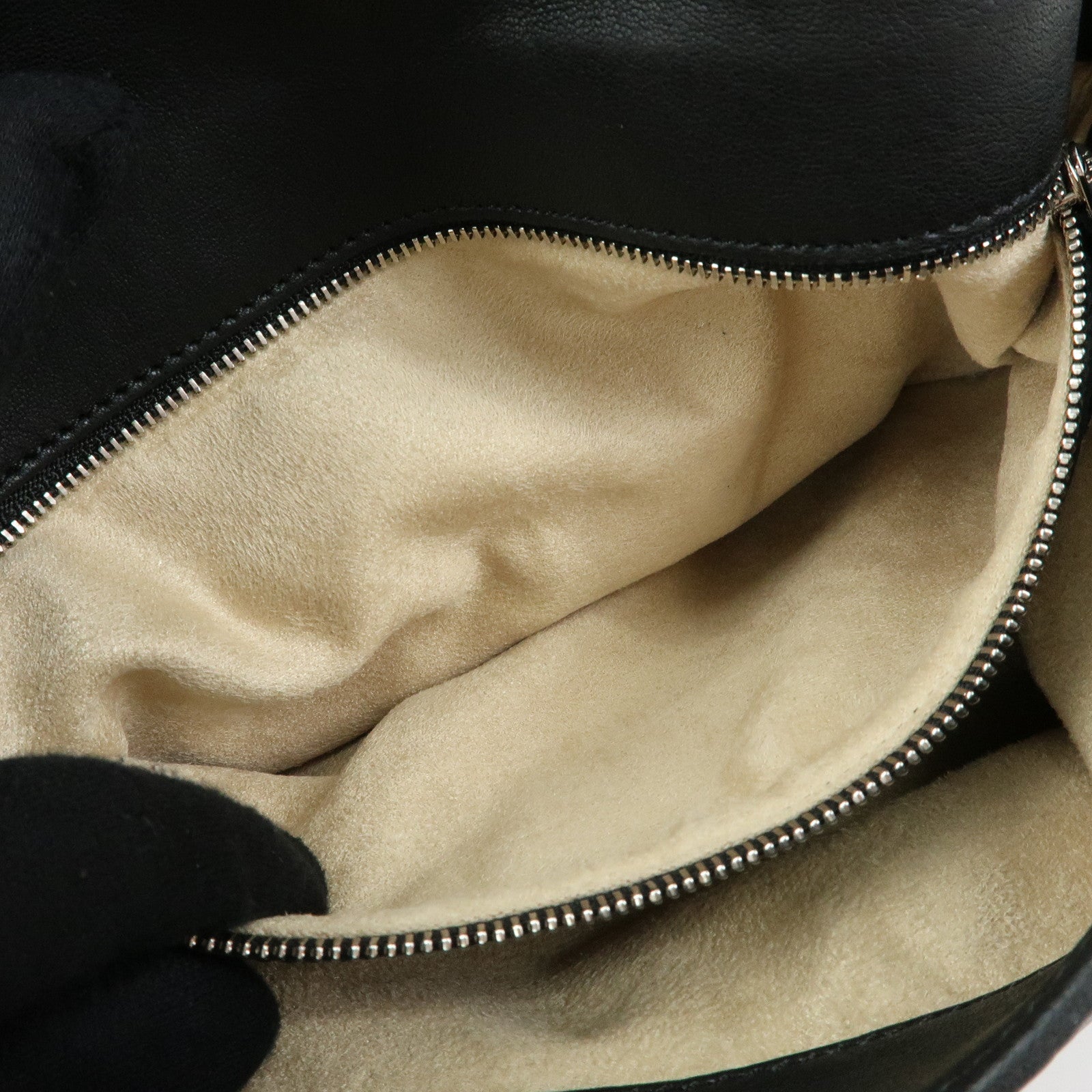 JIMMY CHOO Leather Shoulder Bag Crossbody Bag Metal Chain Black