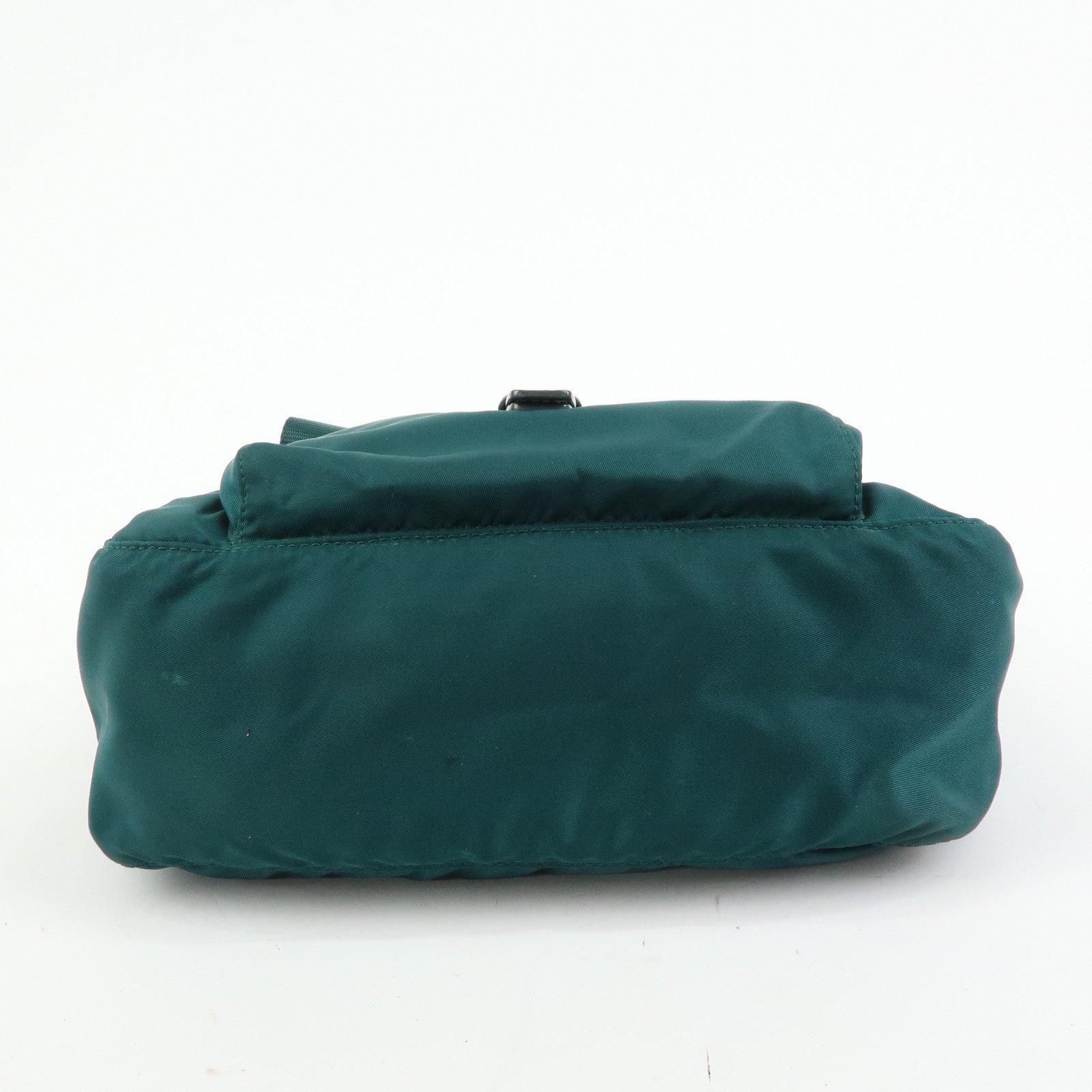 PRADA Triangle Logo Nylon Saffiano Leather Shoulder Bag Green