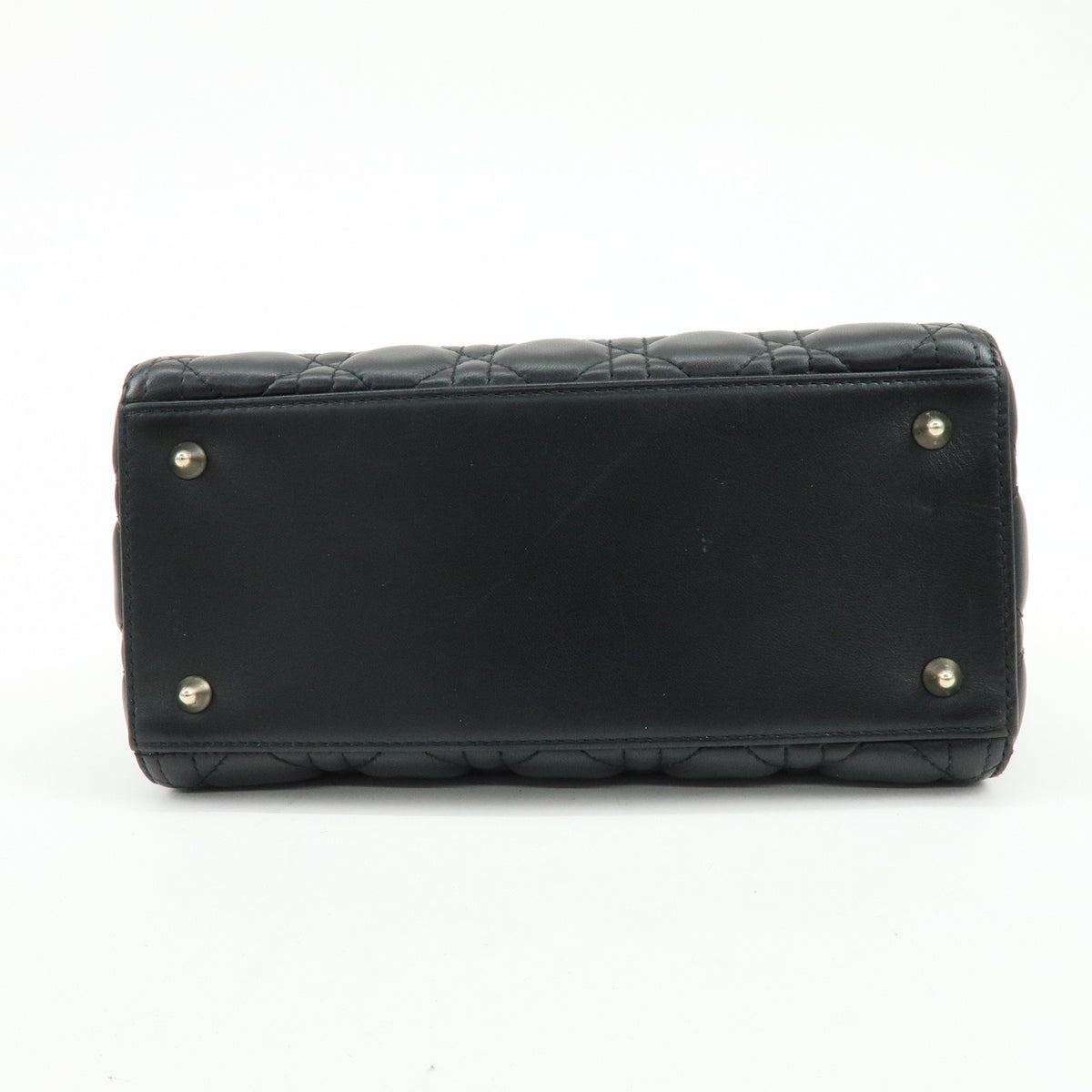 Christian Dior Lady Dior Cannage Lamb skin 2Way Hand Shoulder Bag Black