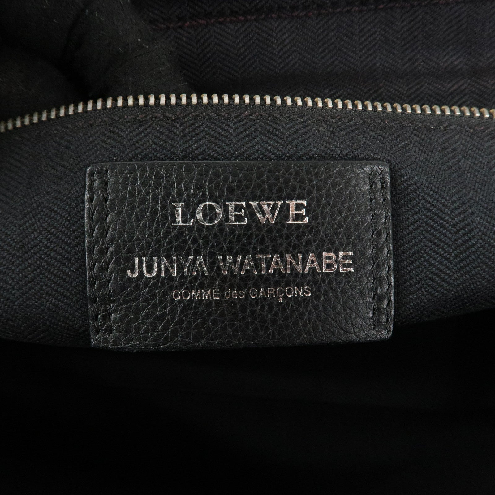 LOEWE Amazona 35 Anagram Denim Leather Junya Watanabe Hand Bag Used