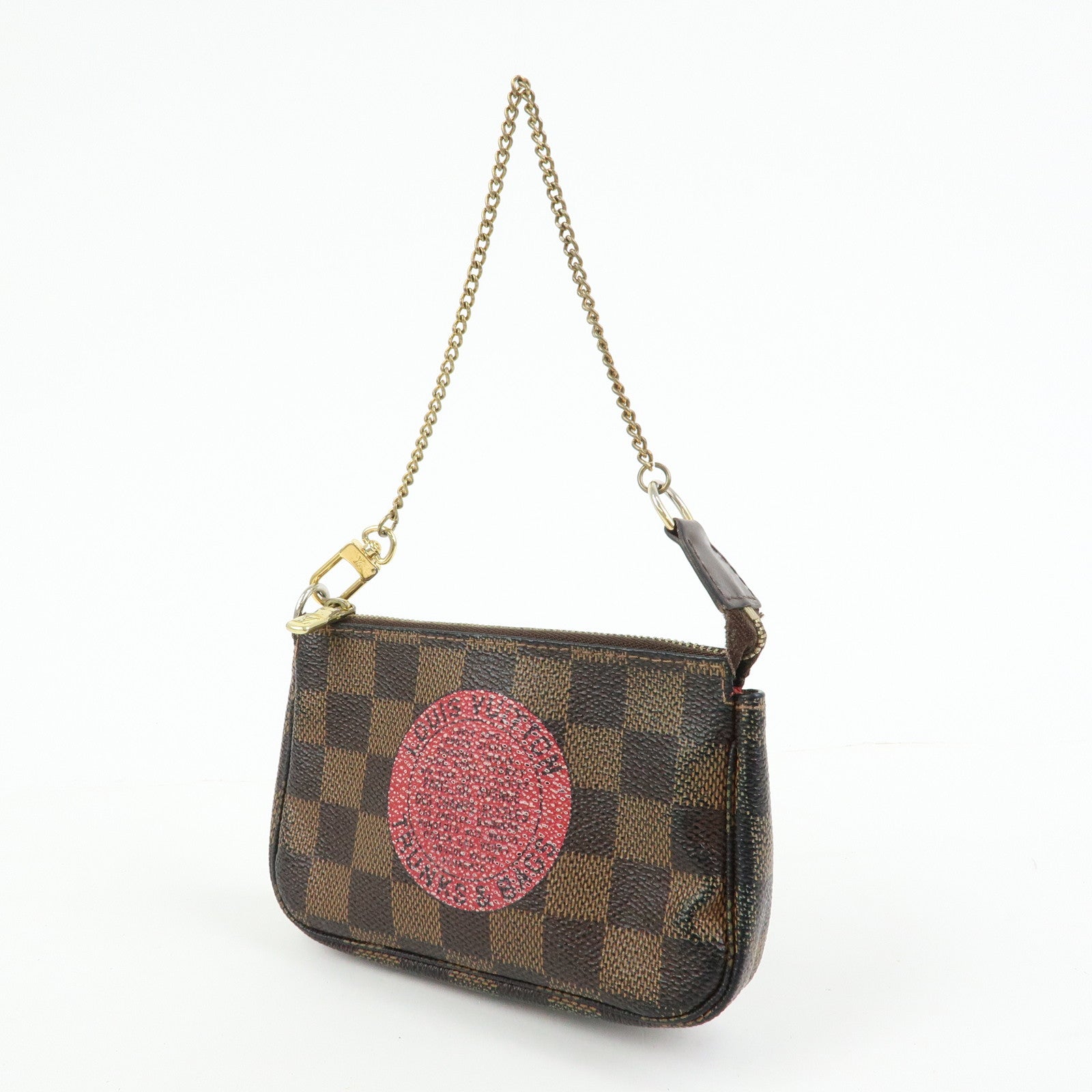 Louis Vuitton Damier T&B Mini Pochette Accessoires Pouch Brown N58011