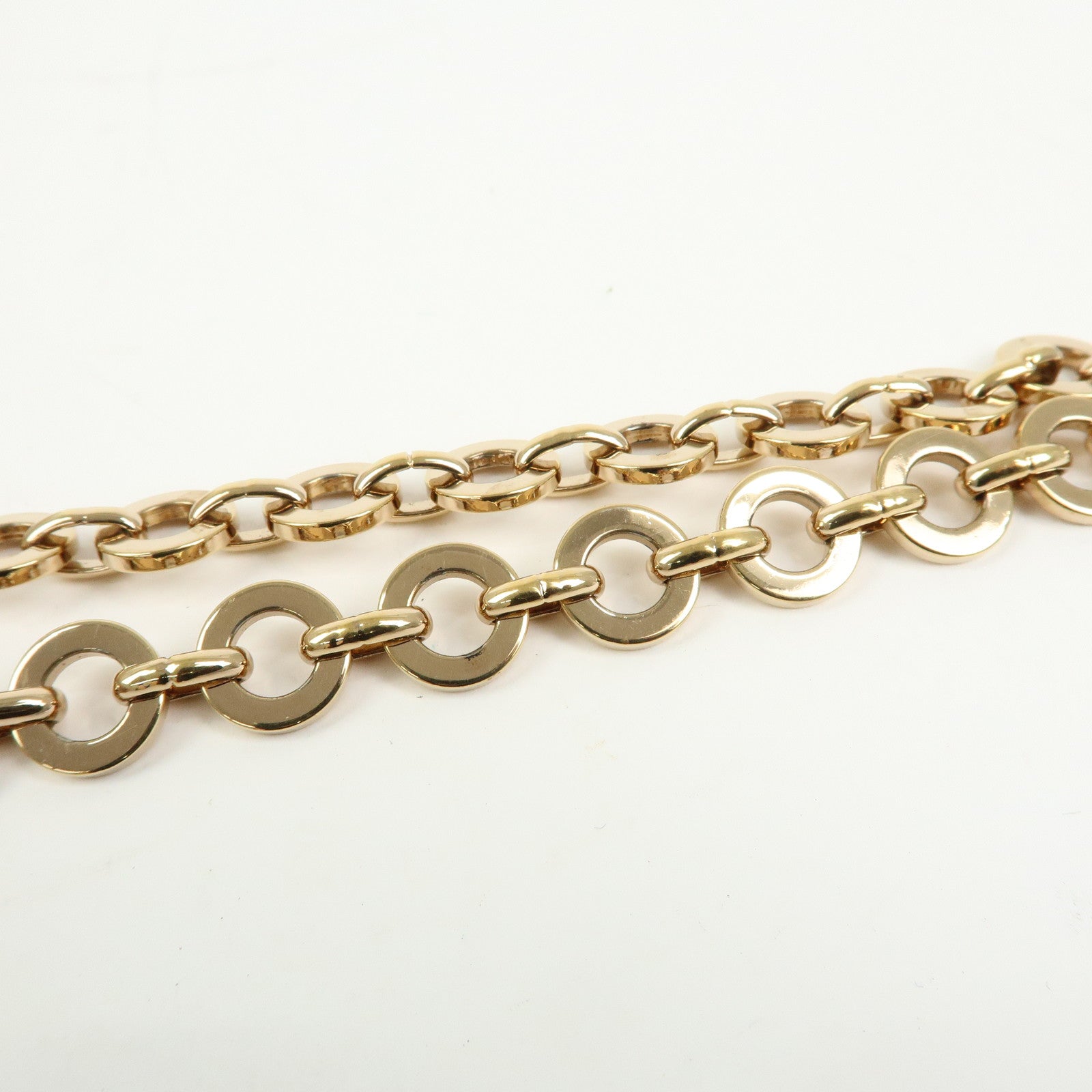 Ferragamo Gancini Leather Chain Shoulder Bag Hand Bag Light Beige