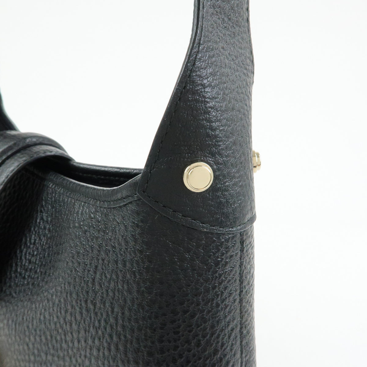 GUCCI Logo Leather Shoulder Bag Hand Bag Black 130779