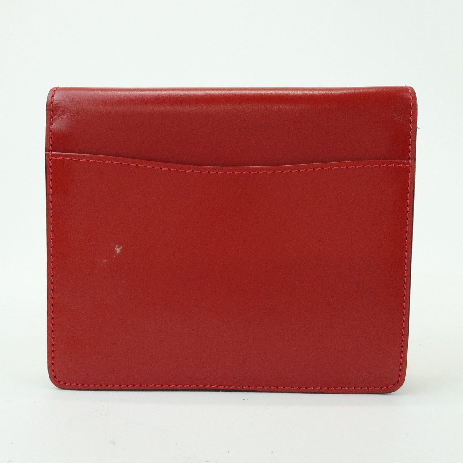 CELINE Starball Leather Chain Shoulder Bag Crossbody Bag Red