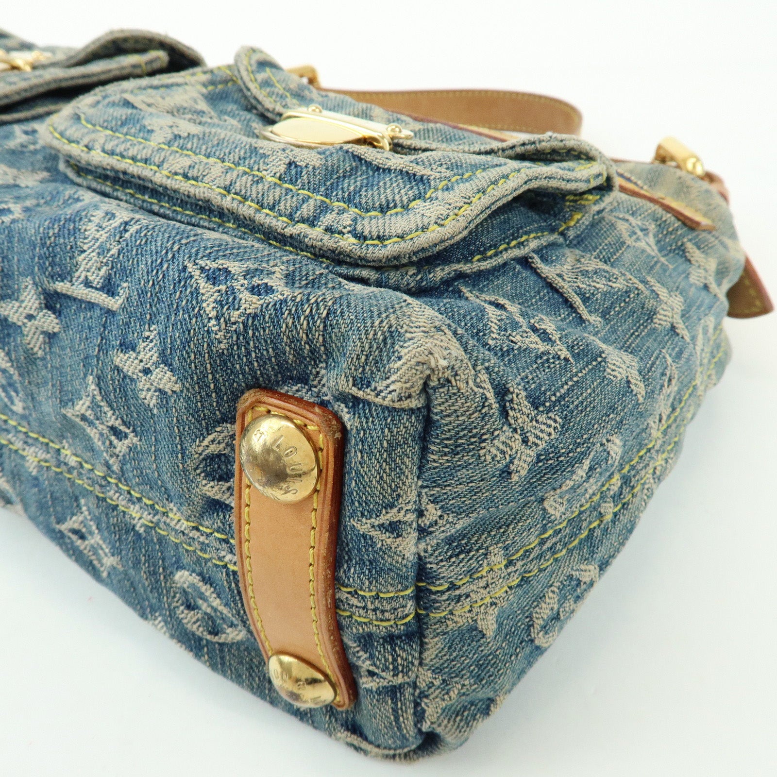 Louis Vuitton Monogram Denim Baggy PM 2Way Bag Shoulder Bag M95049