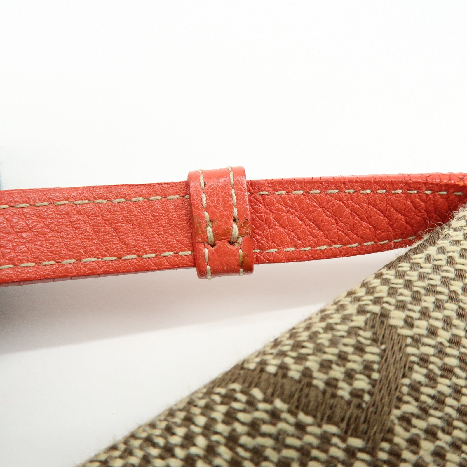 BVLGARI Logomania Jacquard Leather Bi-fold Long Wallet 2Way Bag Beige
