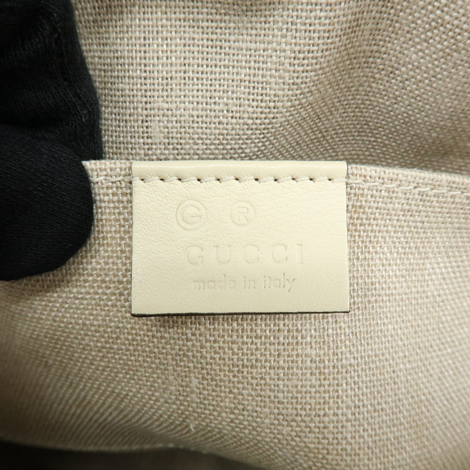 GUCCI Micro Guccissima Leather 2WAY Bag Hand Bag Ivory 449654