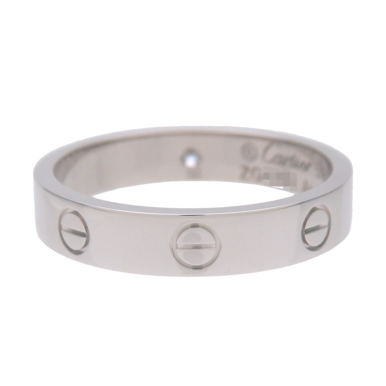 Cartier Mini Love 1P Diamond Ring K18 750WG #57 US8 EU57 HK18