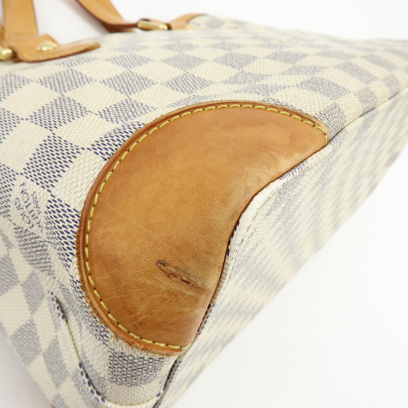 Louis Vuitton Damier Azur Hampstead PM Hand Bag Ivory N51207