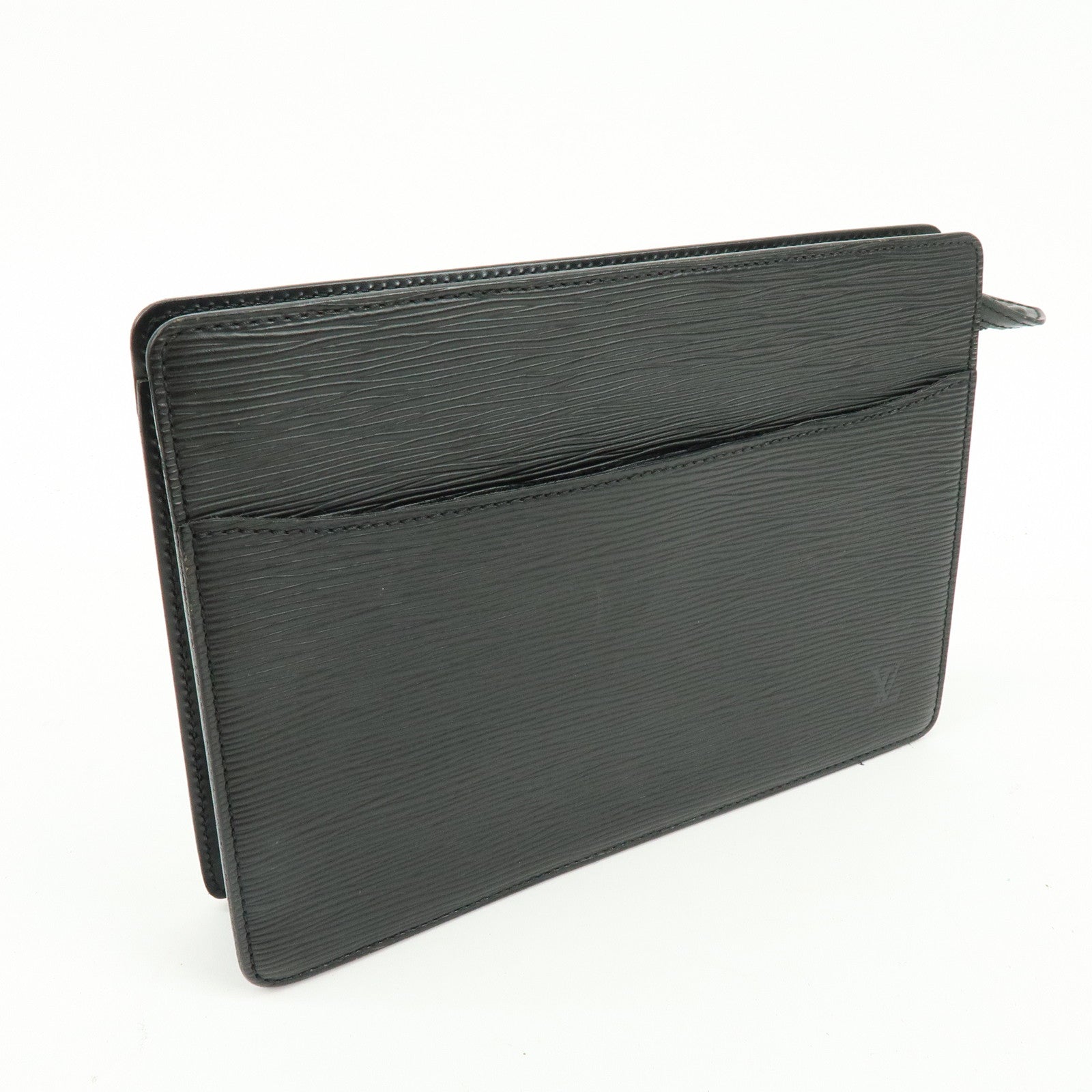 Louis Vuitton Epi Pochette Homme Clutch Bag Flat Pouch Noir M52522