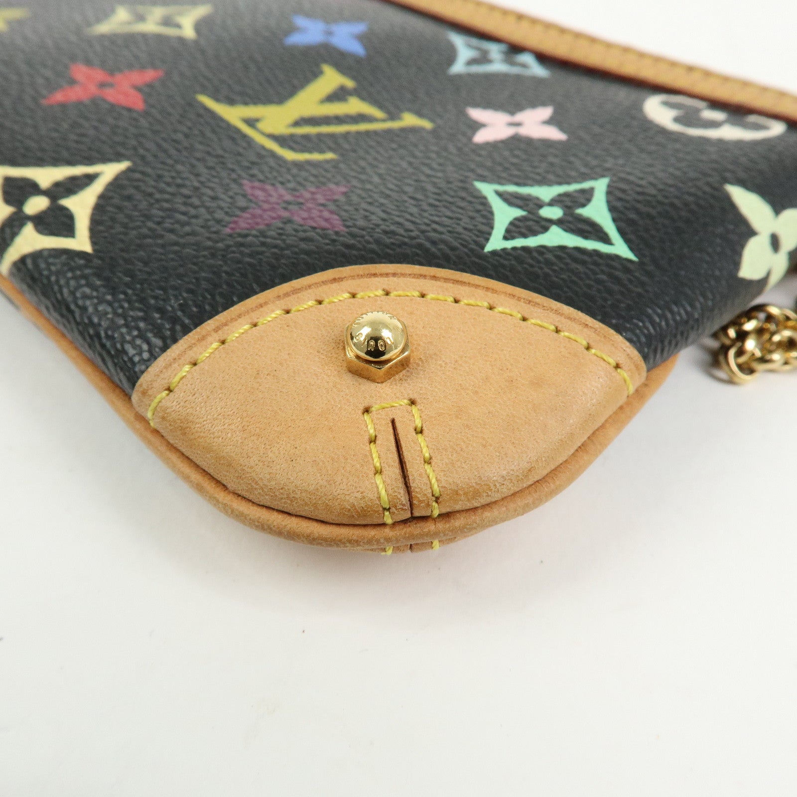 Louis Vuitton Monogram Multicolor Pochette Milla MM Pouch Noir M60097