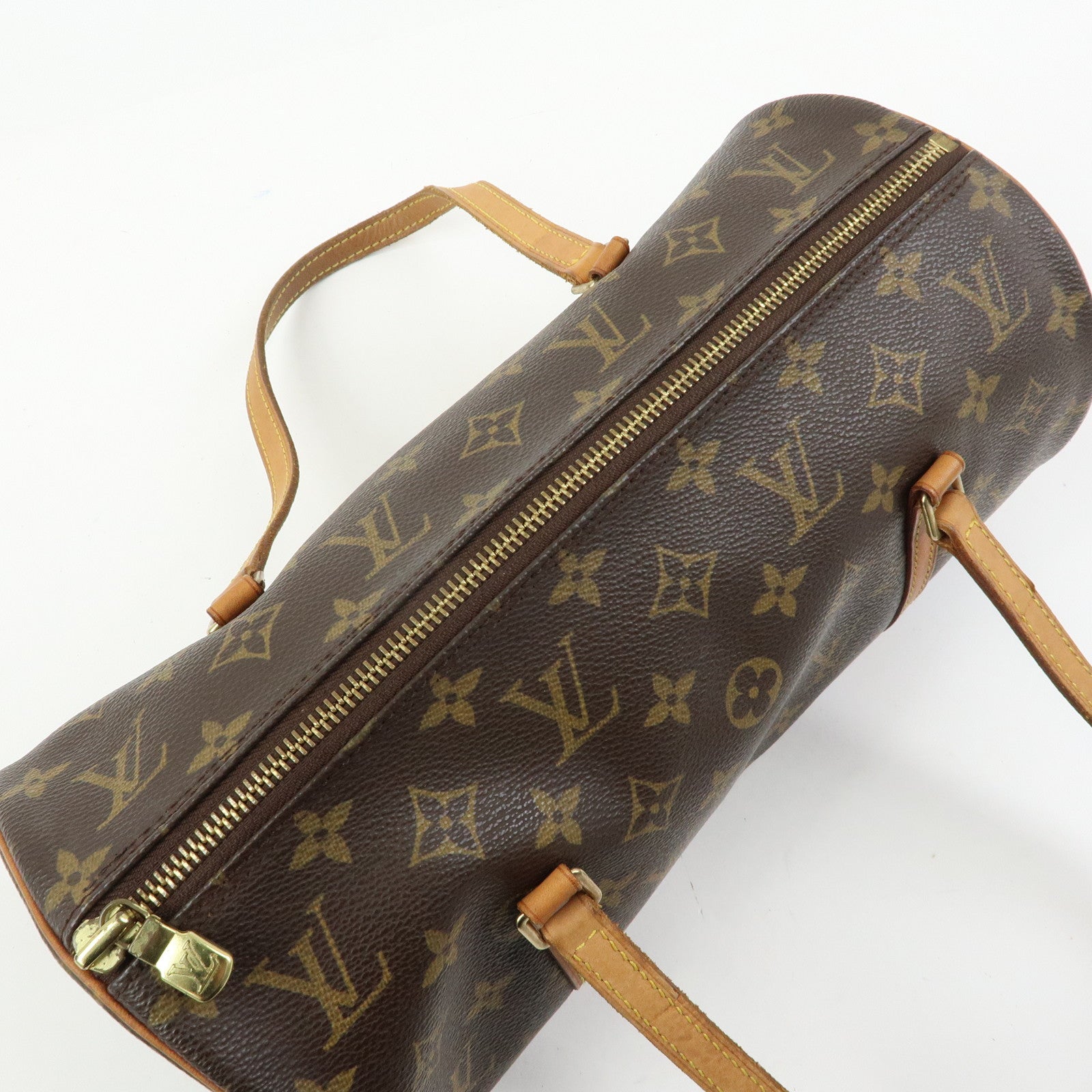 Louis Vuitton Monogram Papillon 30 Hand Bag Brown M51385