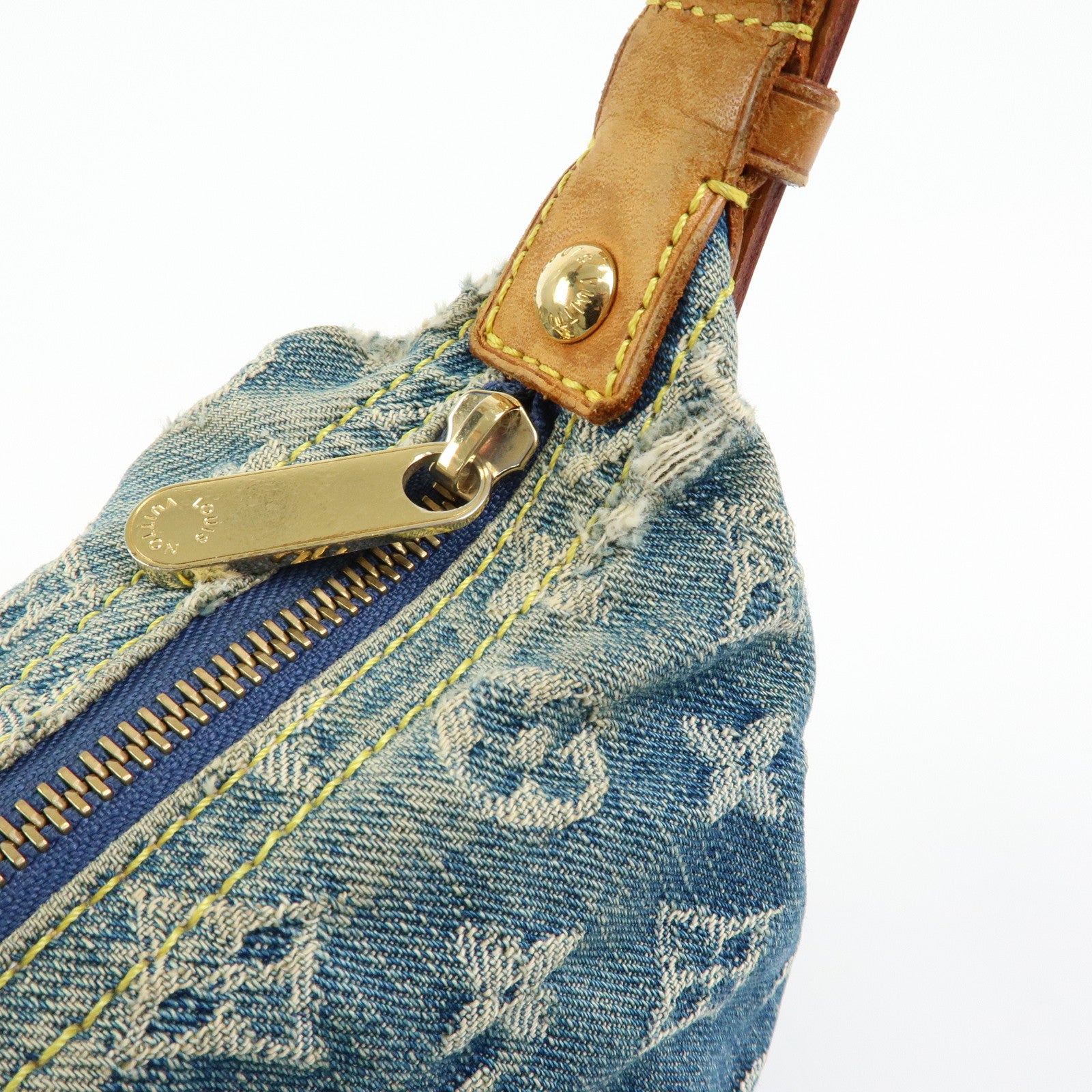 Louis Vuitton Monogram Denim Baggy PM 2Way Bag Shoulder Bag M95049