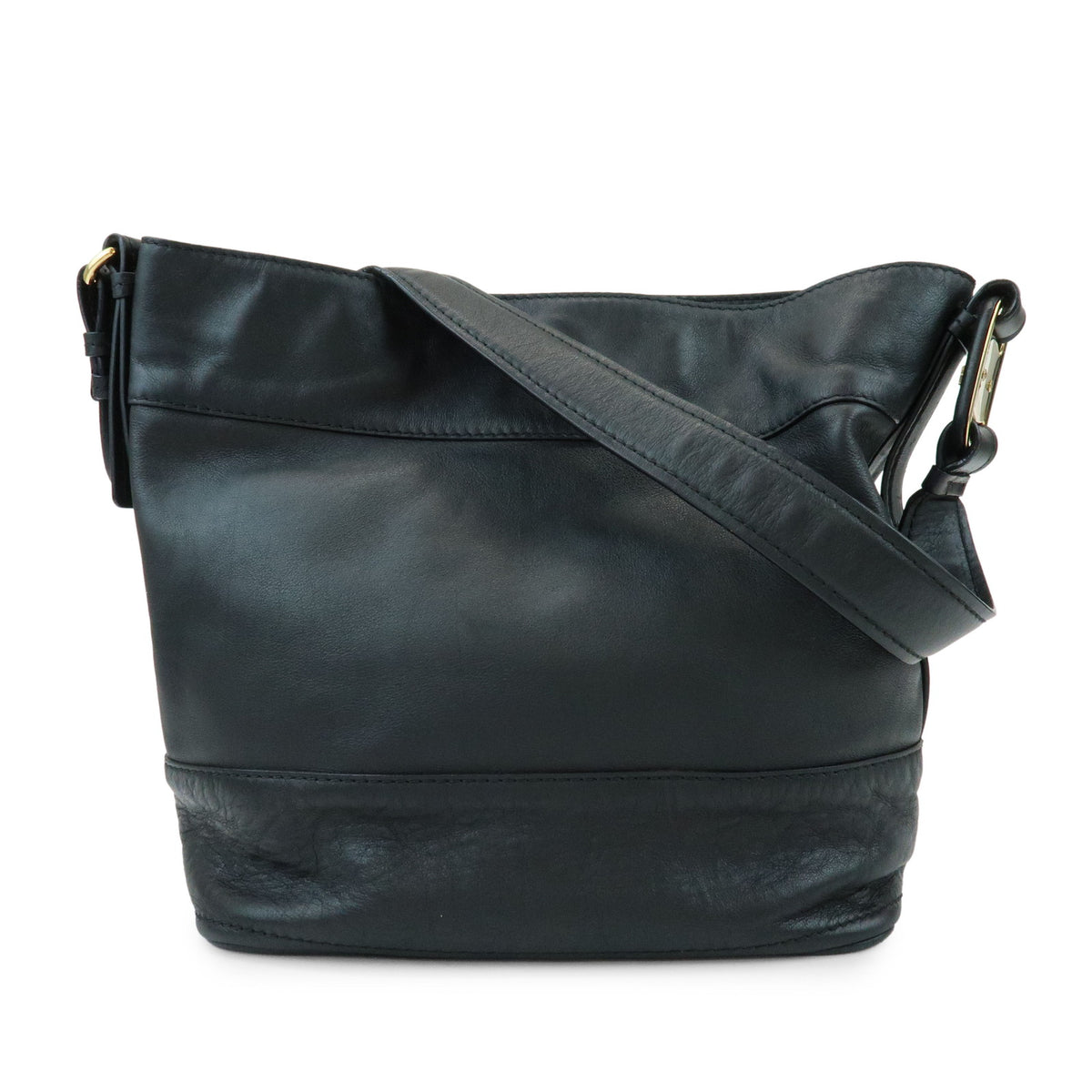 Ferragamo Leather Shoulder Bag Crossbody Bag Black