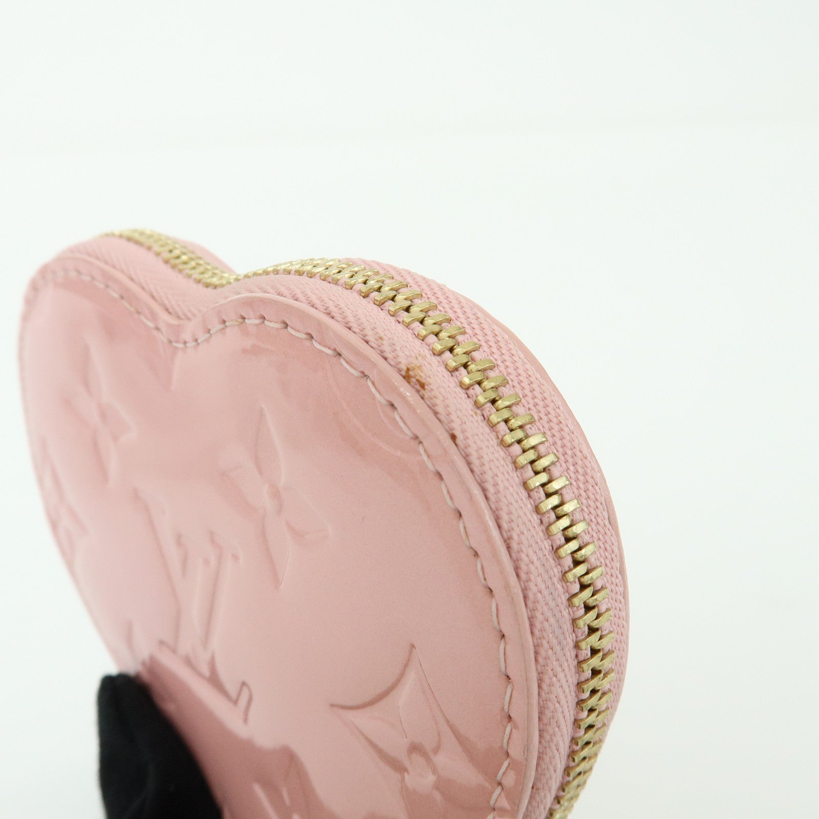 Louis Vuitton Monogram Vernis Porte Monnaie Coeur Coin Case Pink M91431