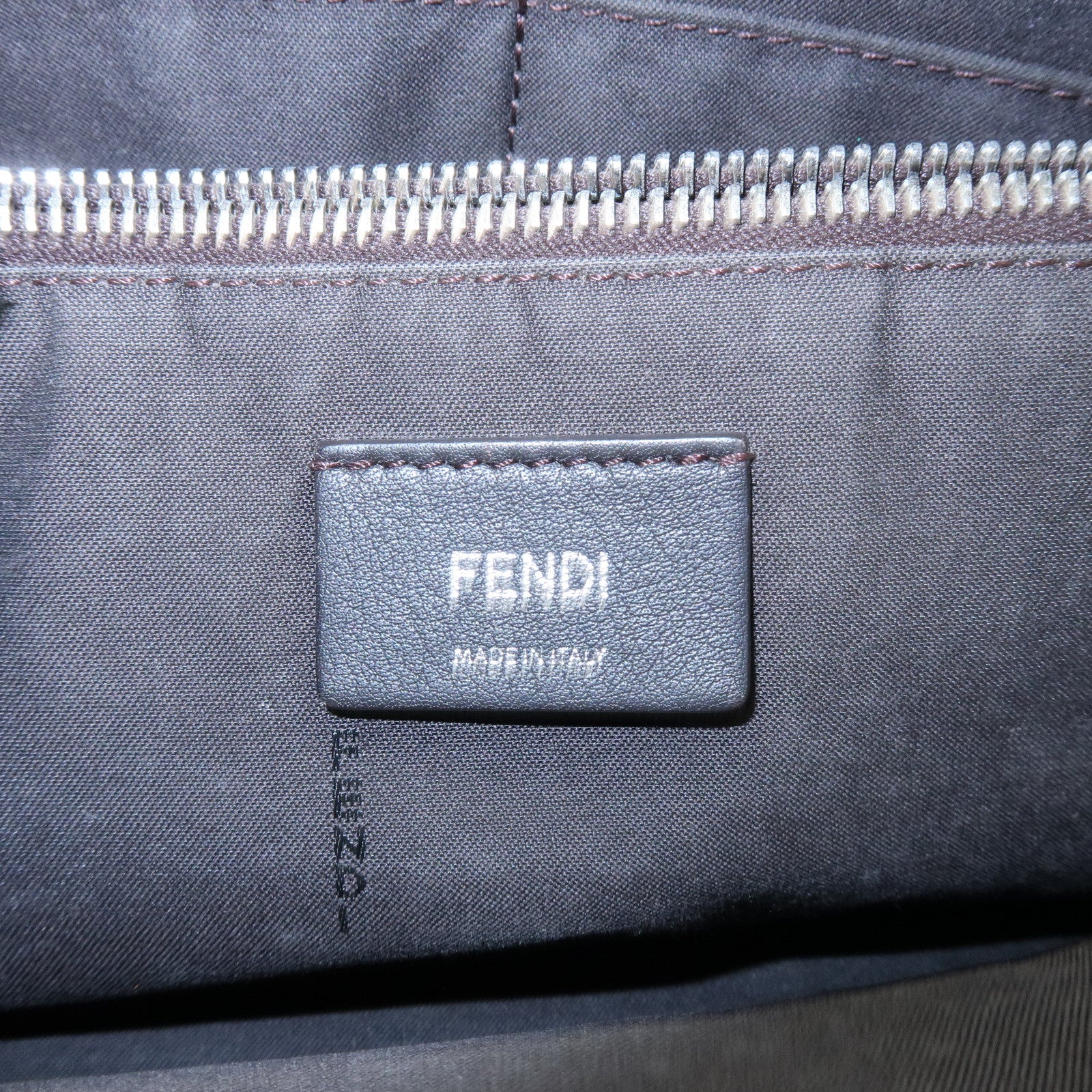 FENDI By The Way Medium Leather 2Way Hand Shoulder Bag Navy 8BL124
