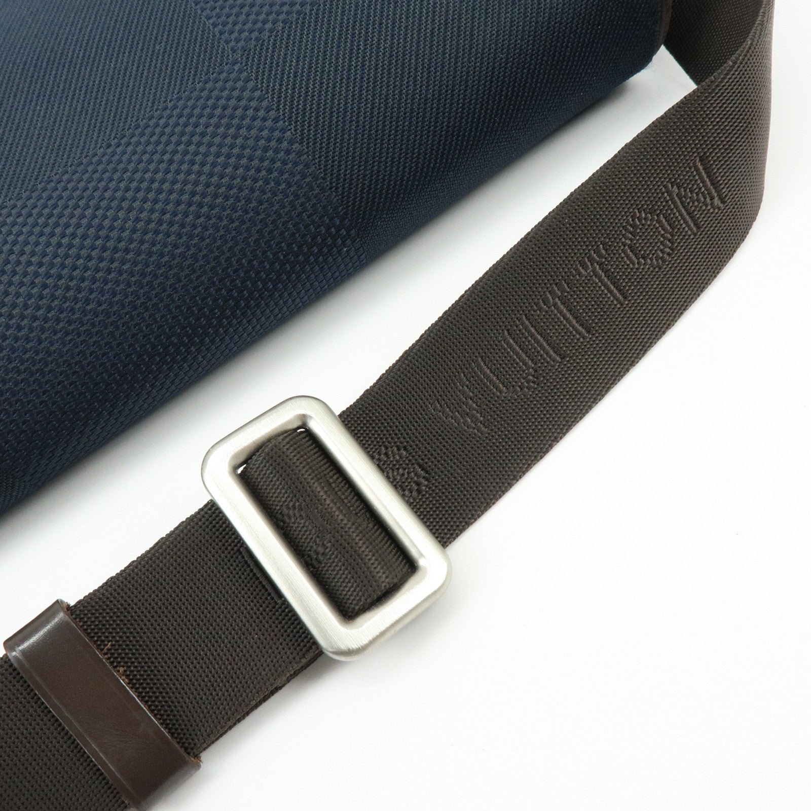 Louis Vuitton Damier Geant Canvas Leather Waist Body Bag Bleu Ocean