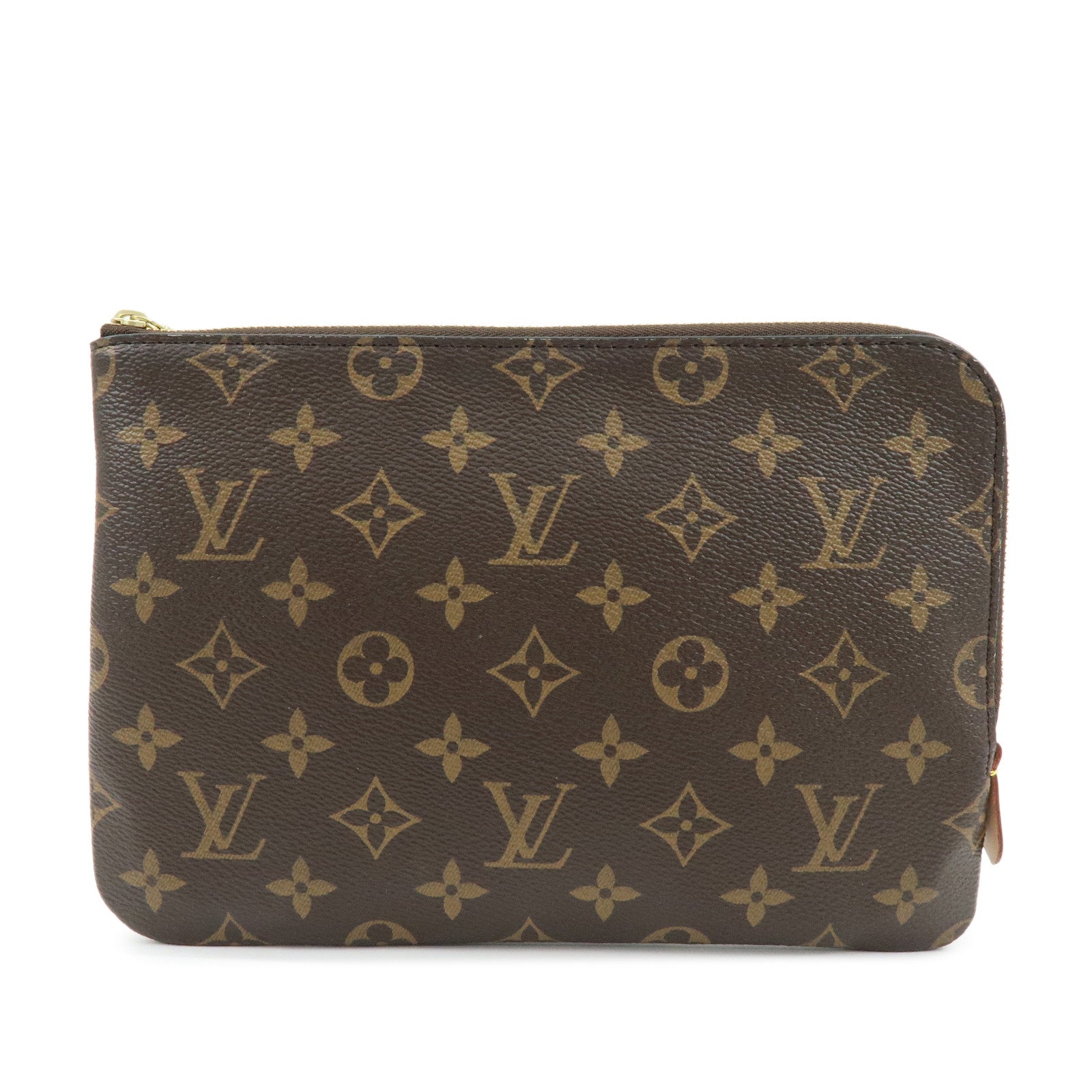 Louis Vuitton Etui Voyage PM Clutch Bag Pouch Brown M44500