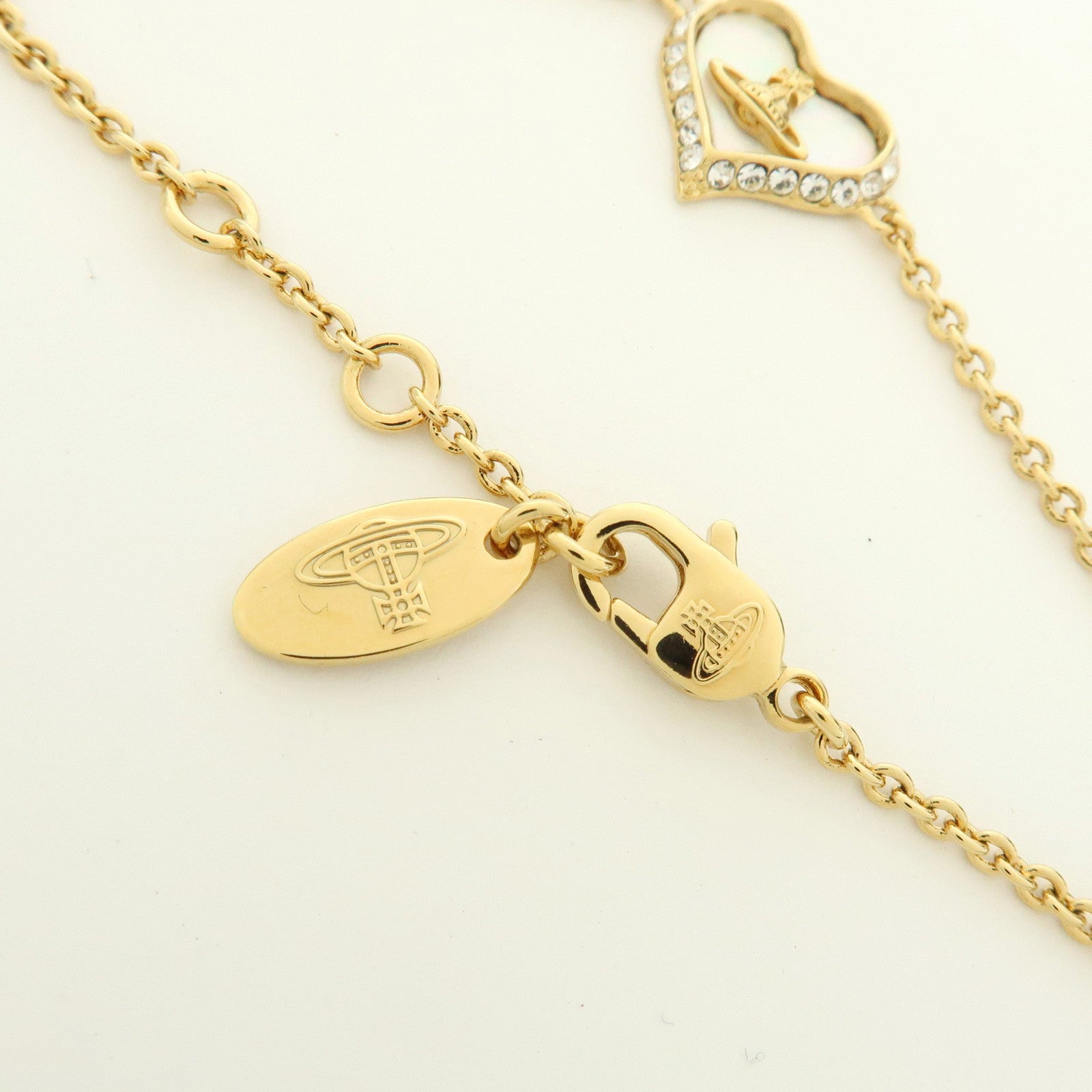 Vivienne Westwood Petra Metal Bracelet Heart Motif Gold