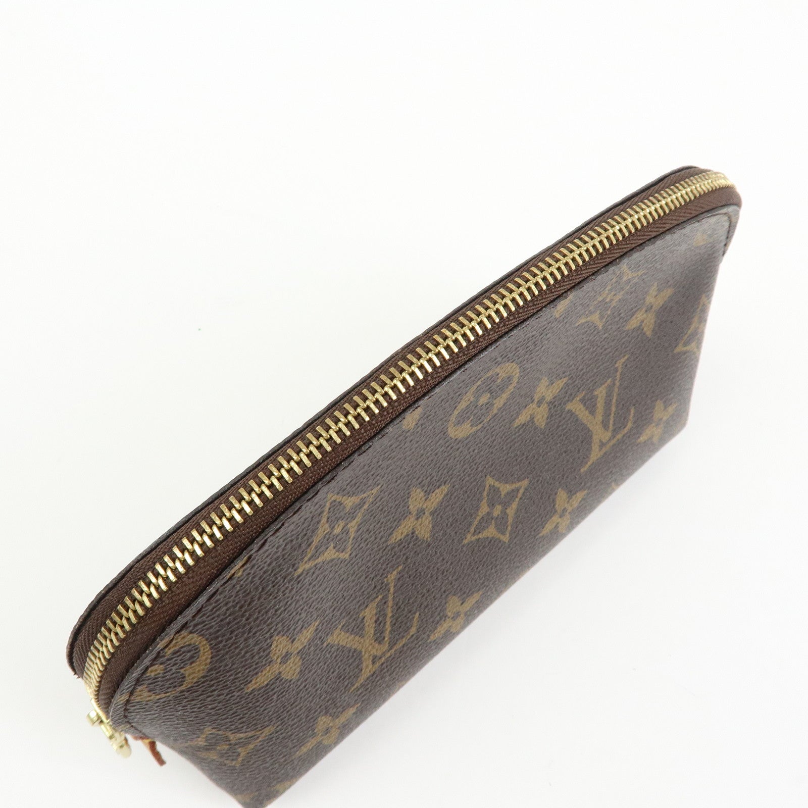 Louis Vuitton Monogram Pochette Cosmetic PM Pouch Brown M47515