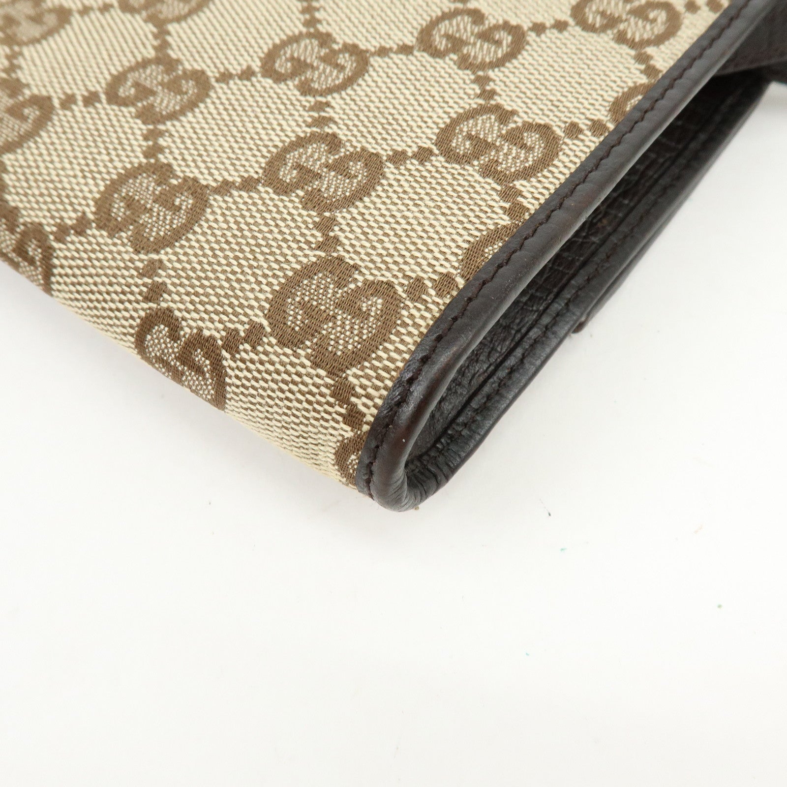 GUCCI Bamboo GG Canvas Leather 2Way Bag Hand Bag Beige Brown 117594