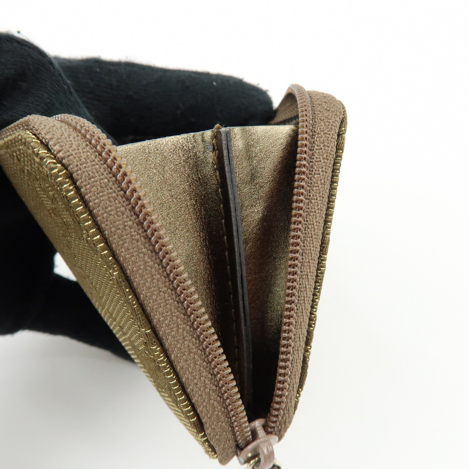 GUCCI GG Canvas Compact Coin Case Coin Purse Brown Khaki 030・0416