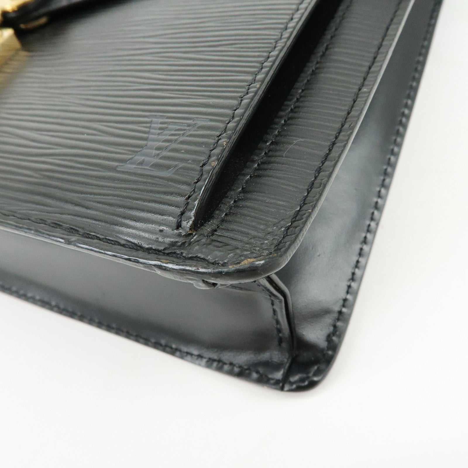 Louis Vuitton Epi Sellier Dragonne Leather Clutch Bag Noir Black M52612