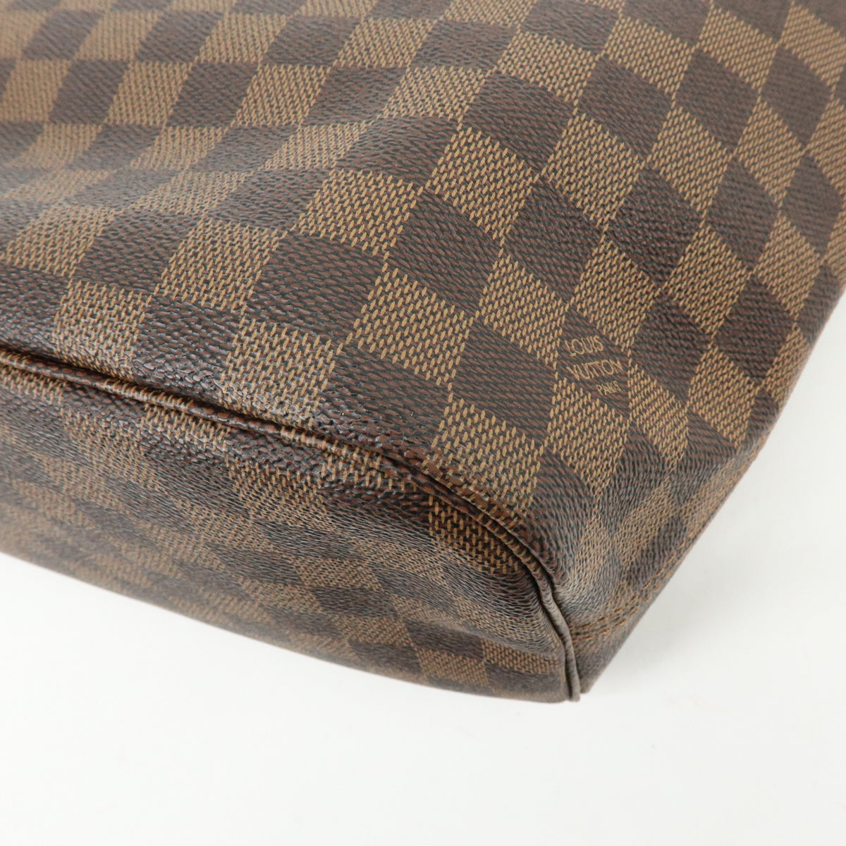 Louis Vuitton Damier Ebene Canvas Leather Neverfull MM Tote Bag N51105