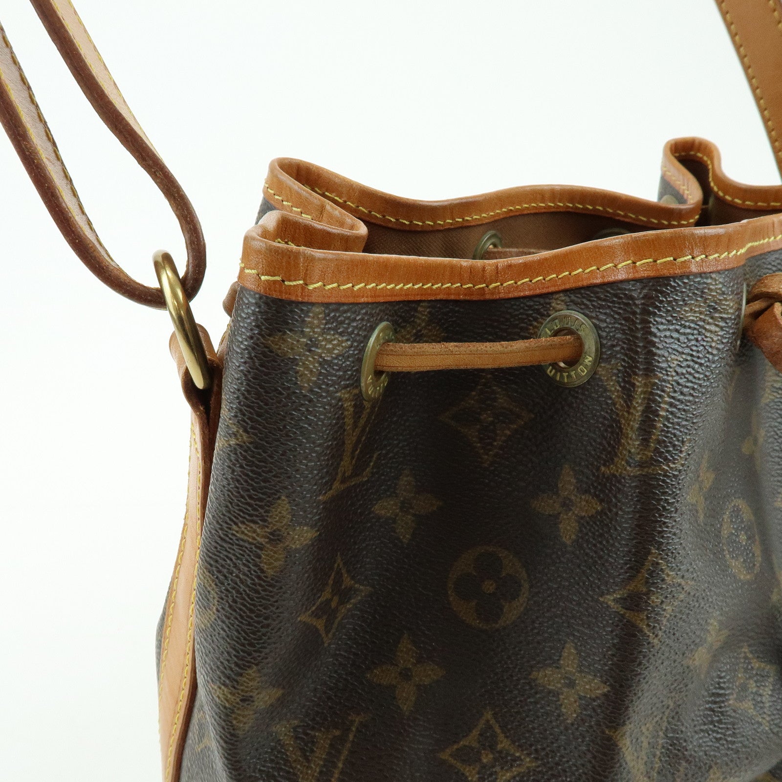 Louis Vuitton Monogram Canvas Petit Noe Shoulder Bag Brown M42226