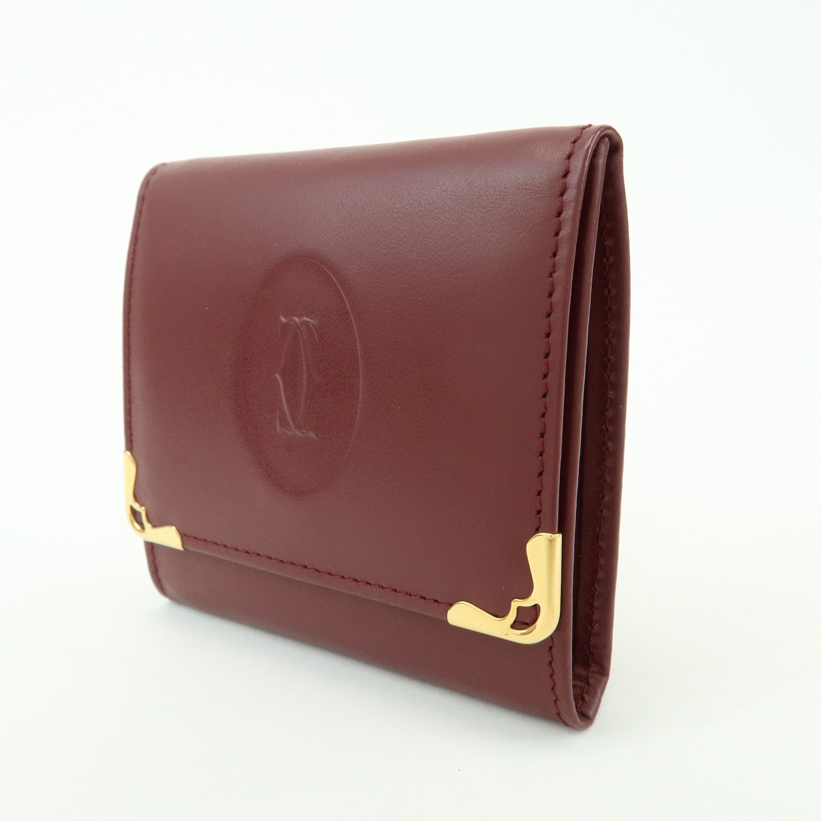 Cartier Must de Cartier Leather Coin Case Bordeaux