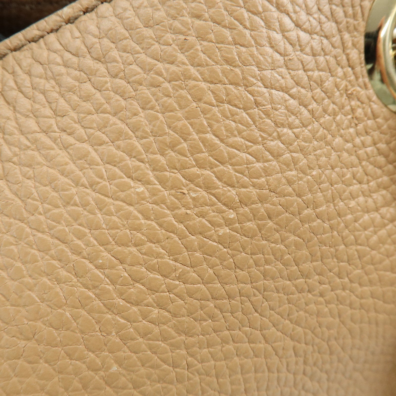 GUCCI SOHO Interlocking G Leather Chain Shoulder Bag Beige 536196