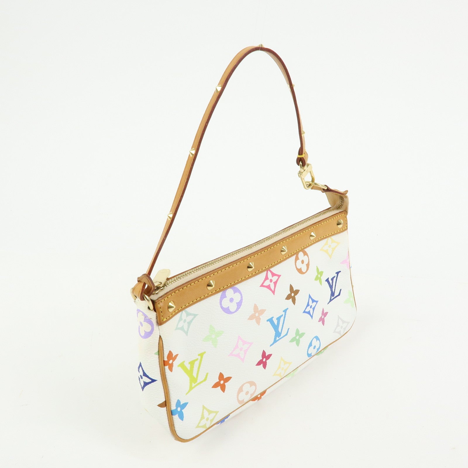 Louis Vuitton Monogram Multicolor Pochette Accessoires Blanc M92649