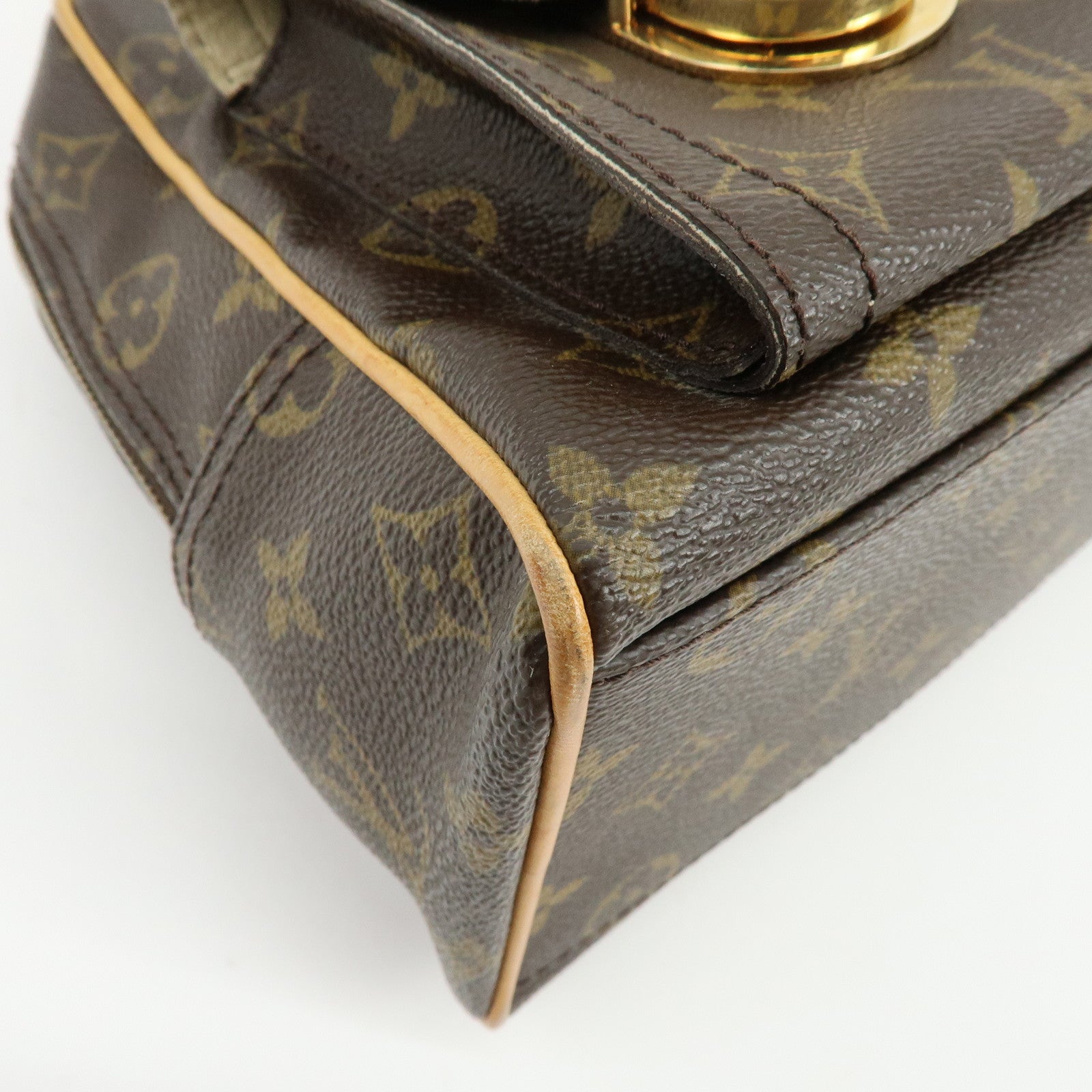 Louis Vuitton Monogram Manhattan PM Hand Bag Brown M40026