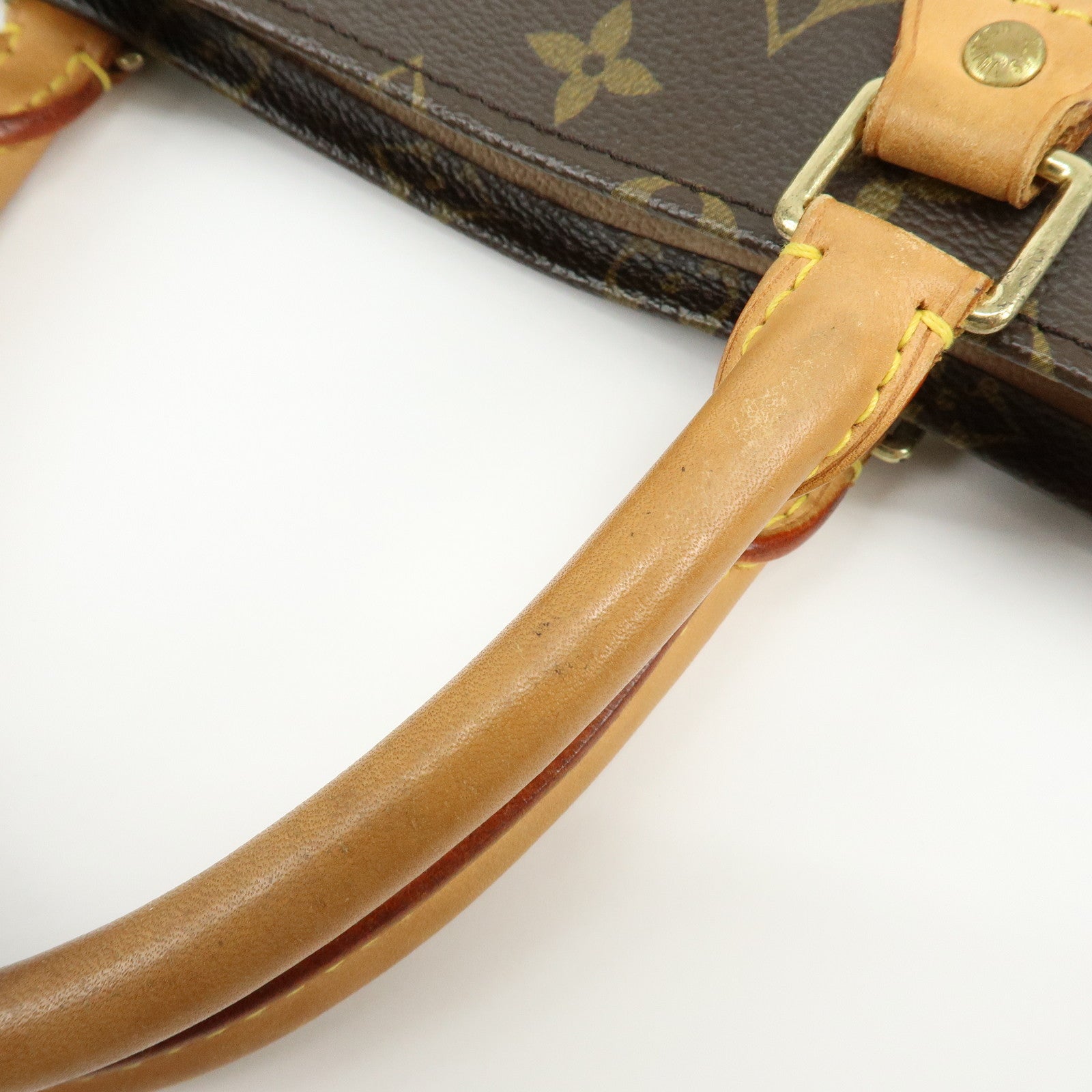 Louis Vuitton Monogram Sac Plat Tote Bag Hand Bag Brown M51140