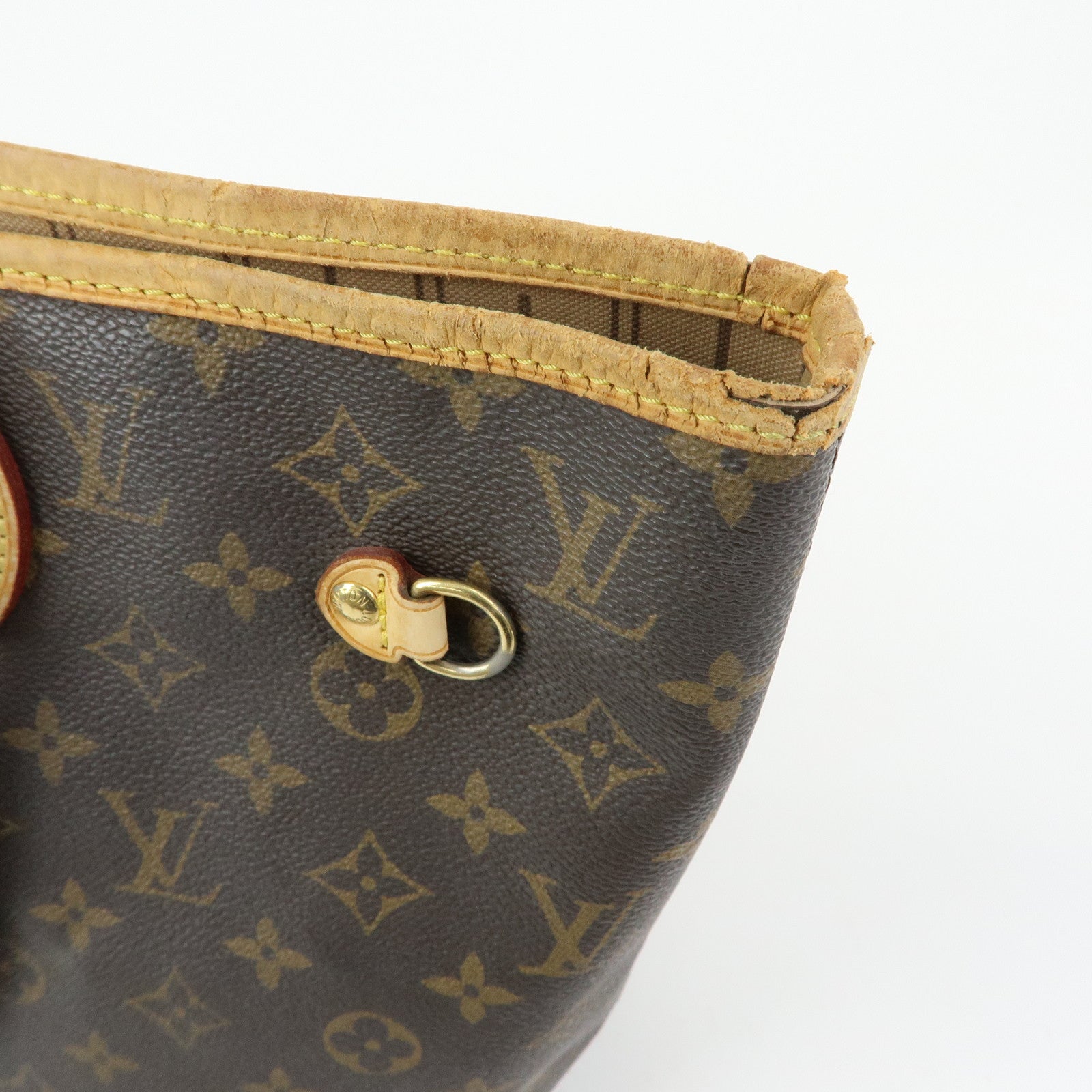 Louis Vuitton Monogram Neverfull MM Tote Shoulder Bag Brown M40156