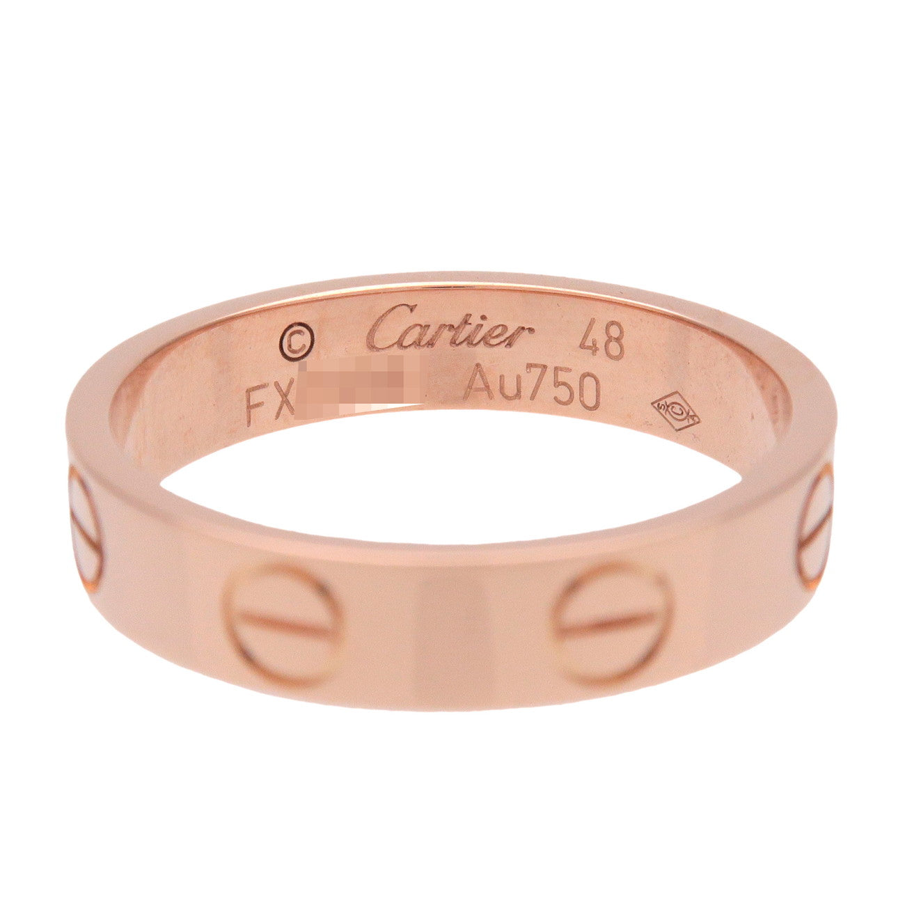 Cartier Mini Love Ring K18 750PG Rose Gold #48 US4.5 EU48 HK9