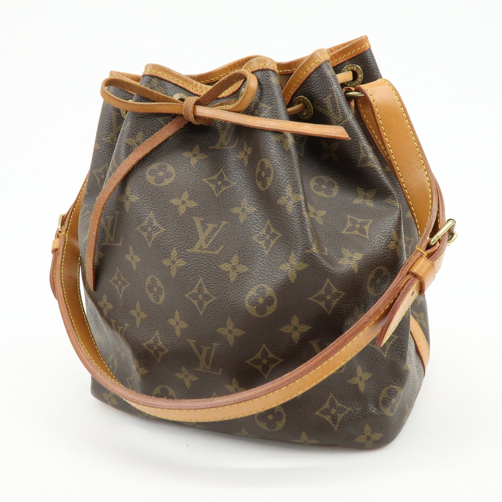 Louis Vuitton Monogram Canvas Petit Noe Shoulder Bag Brown M42226